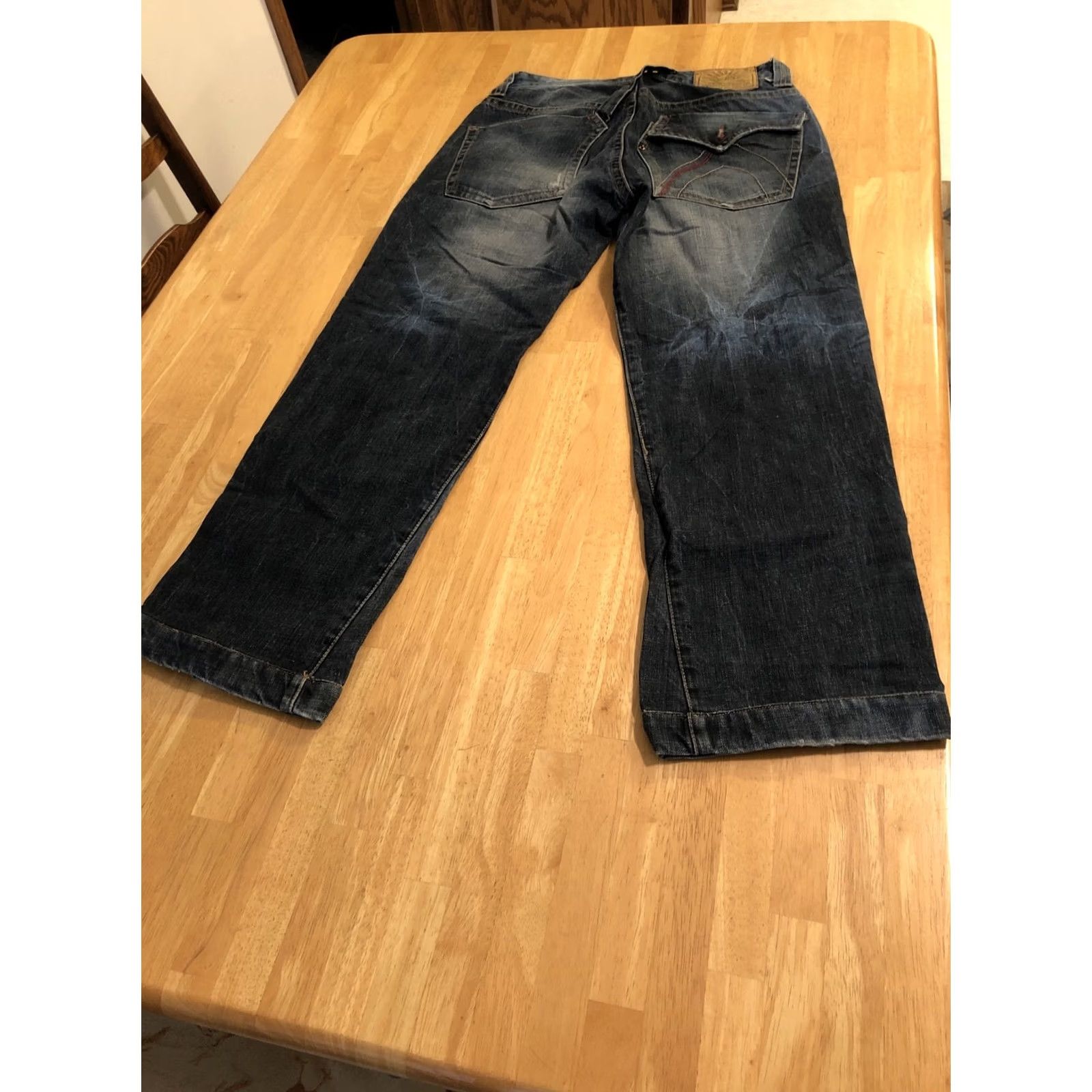 Vintage VINTAGE Buckaroo Jeans Regular Women Flared Jeans Dark Wash 80s 90s Distressed 30x27 100% Cotton Denim Zip Pockets Daily Easy Care Size 30" / US 8 / IT 44 - 3 Thumbnail