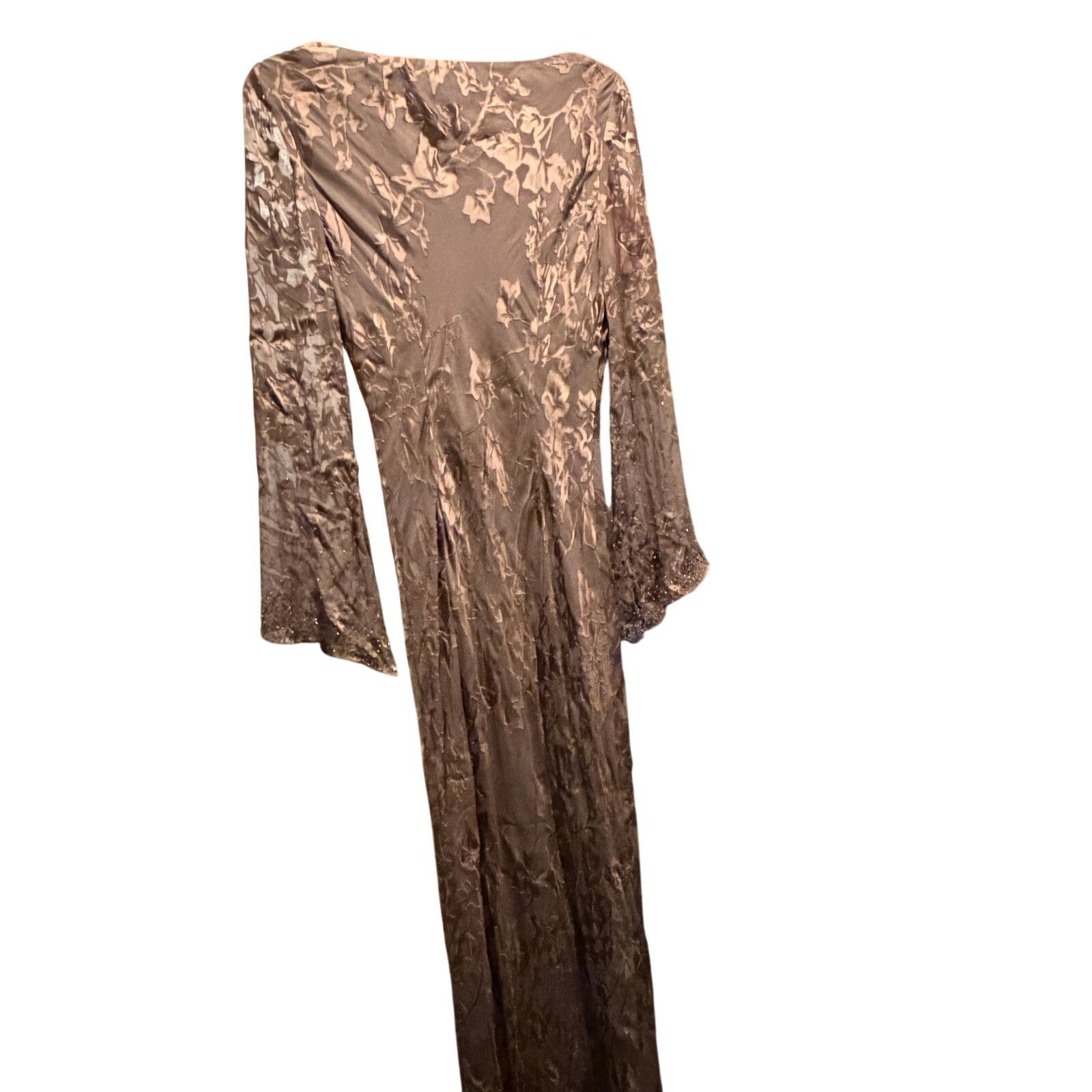 Adrianna Papell Papell Boutique Evening Cowl Neck Maxi Dress Gold Women 8 Size M / US 6-8 / IT 42-44 - 9 Thumbnail