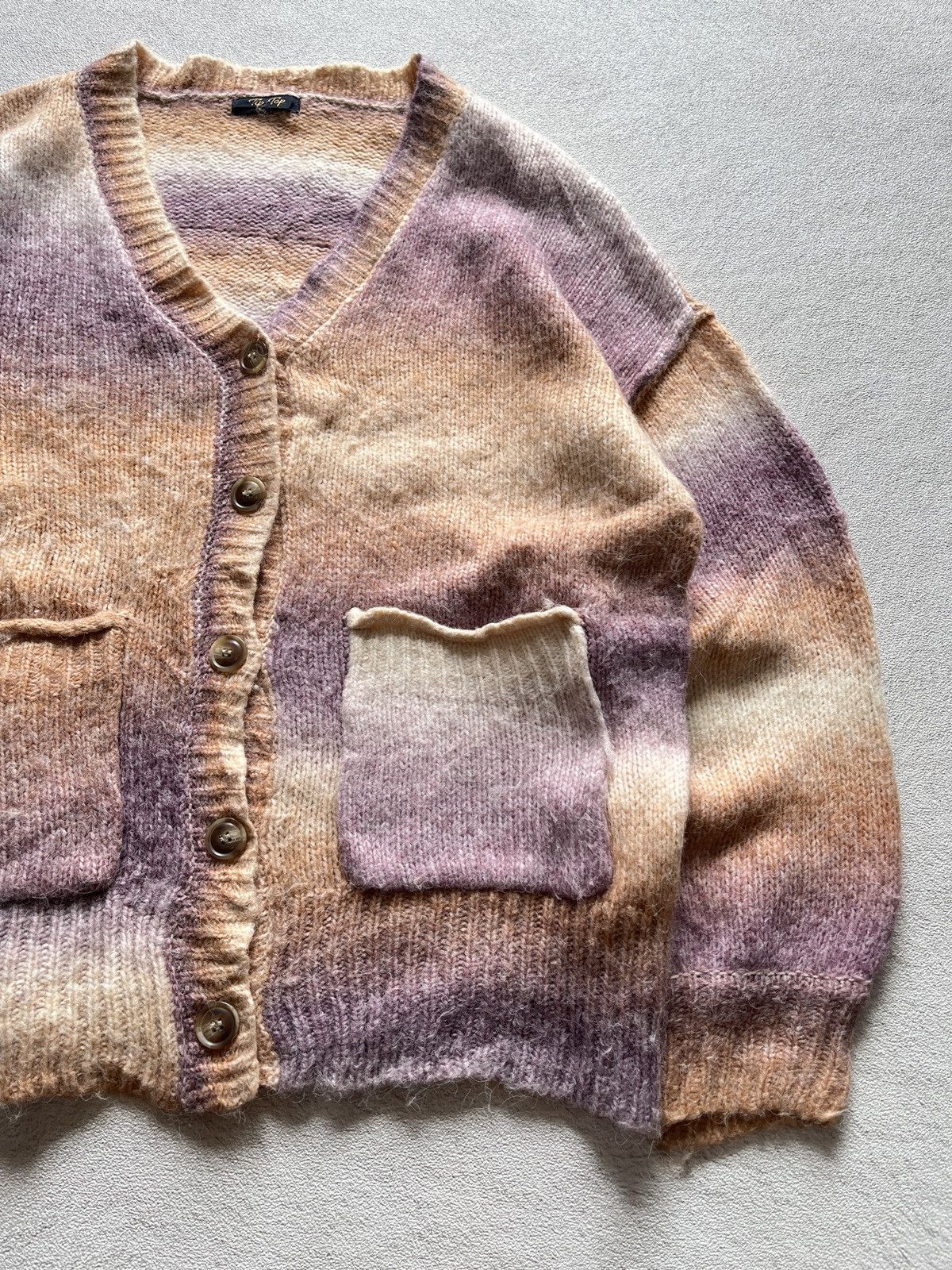 Issey Miyake TOP TIP GRADIENT SOFT WOOL CARDIGAN KNITWEAR Size US XL / EU 56 / 4 - 4 Thumbnail