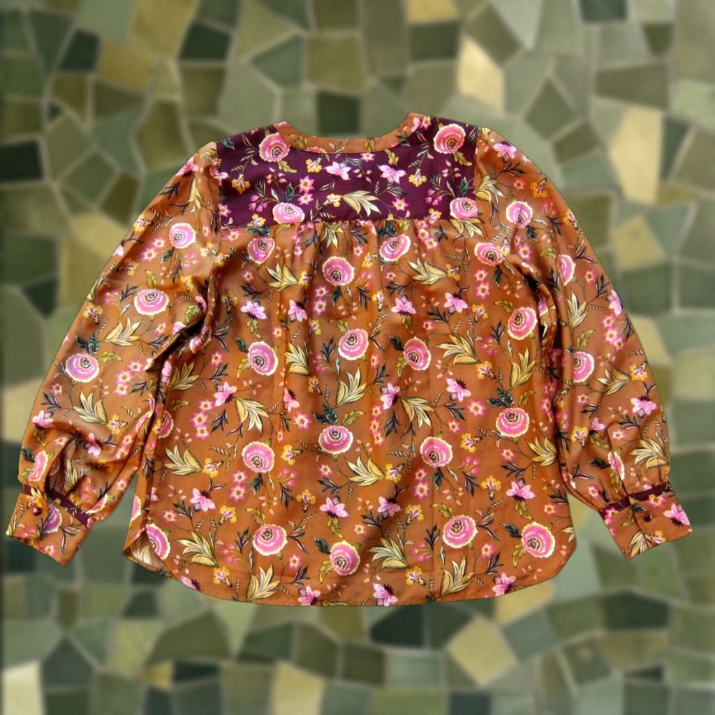 Ann Taylor Ann Taylor Loft Blouse Shirt Womens Floral Long Sleeve Yellow Medium Pullover Knit Casual Dressy Tunic Size M / US 6-8 / IT 42-44 - 1 Thumbnail