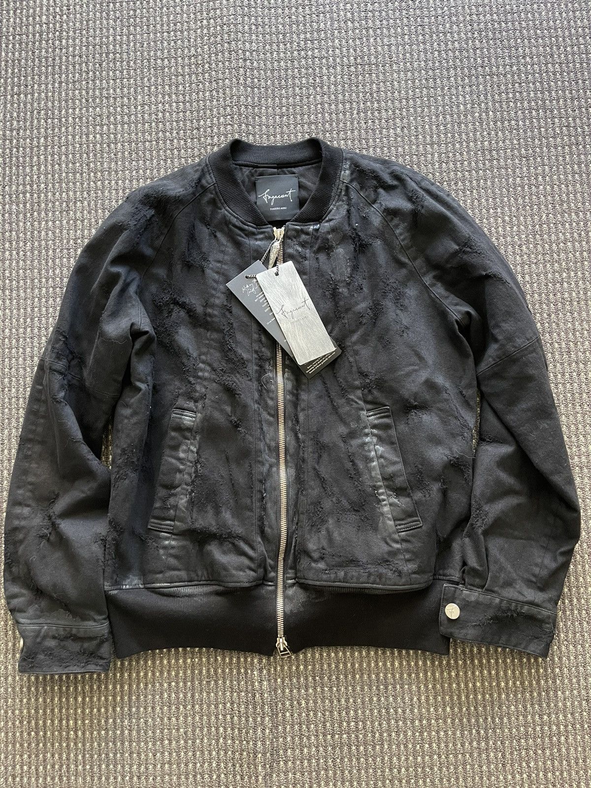 Fagassent Toshiki Aoki Distressed Denim MA-1 Bomber Size US M / EU 48-50 / 2 - 1 Thumbnail