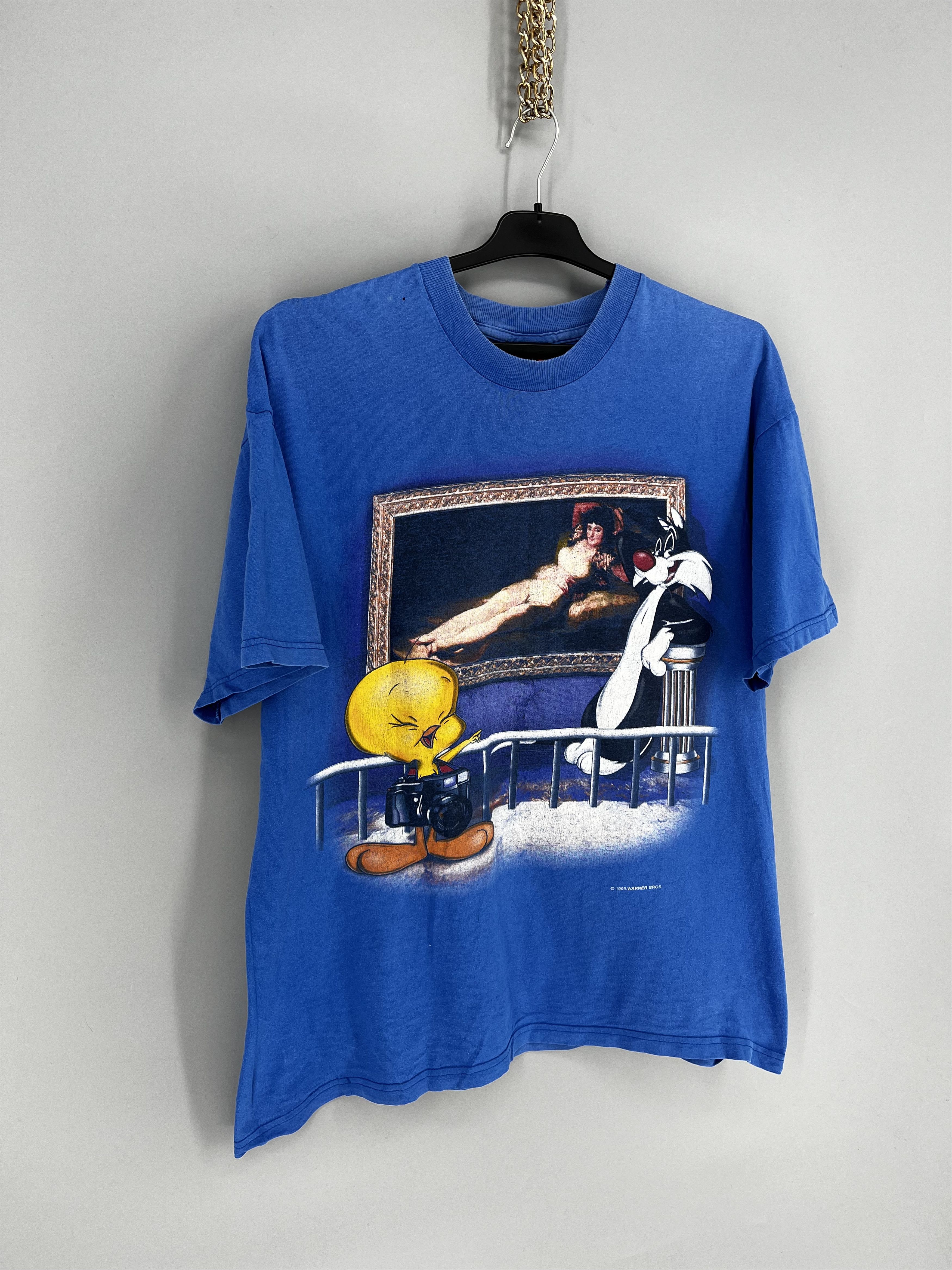 Vintage Vintage 1999 Looney Tunes Sylvester & Tweety La Maja Desnuda Size US L / EU 52-54 / 3 - 2 Thumbnail