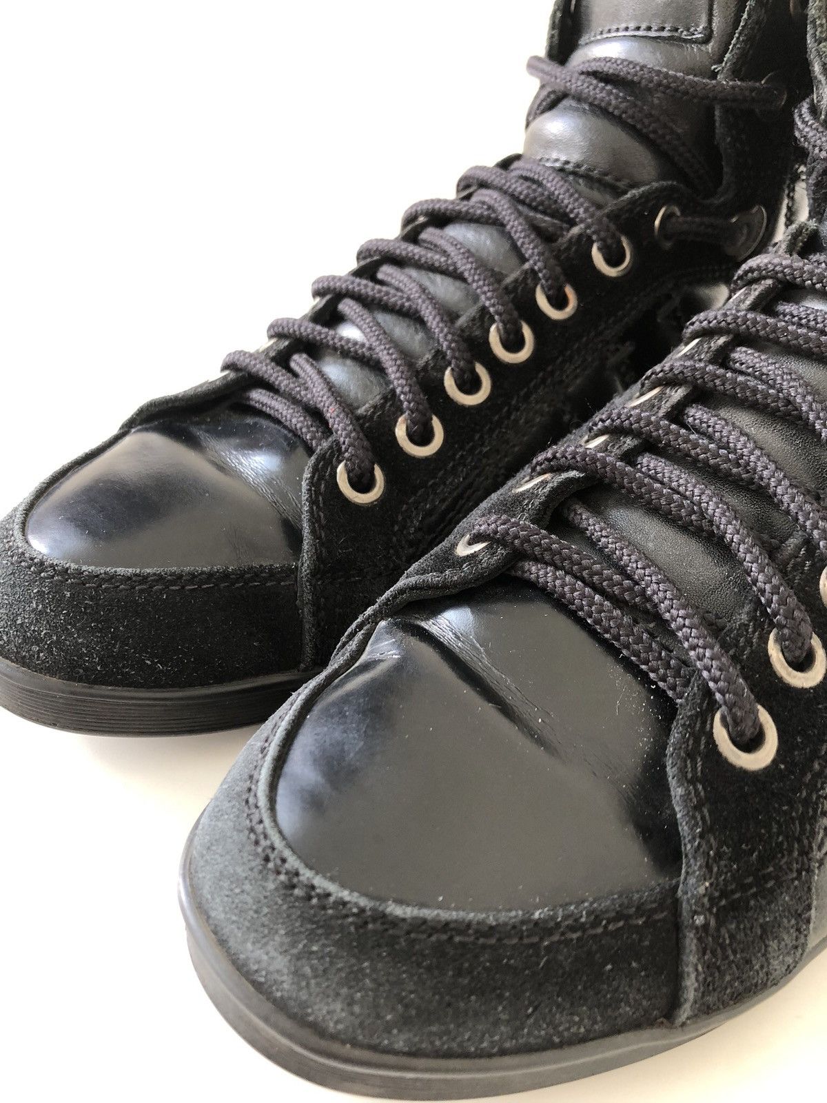 Moncler Moncler Logo Patch Hi-Top Leather Sneakers Size US 6 / IT 36 - 11 Thumbnail