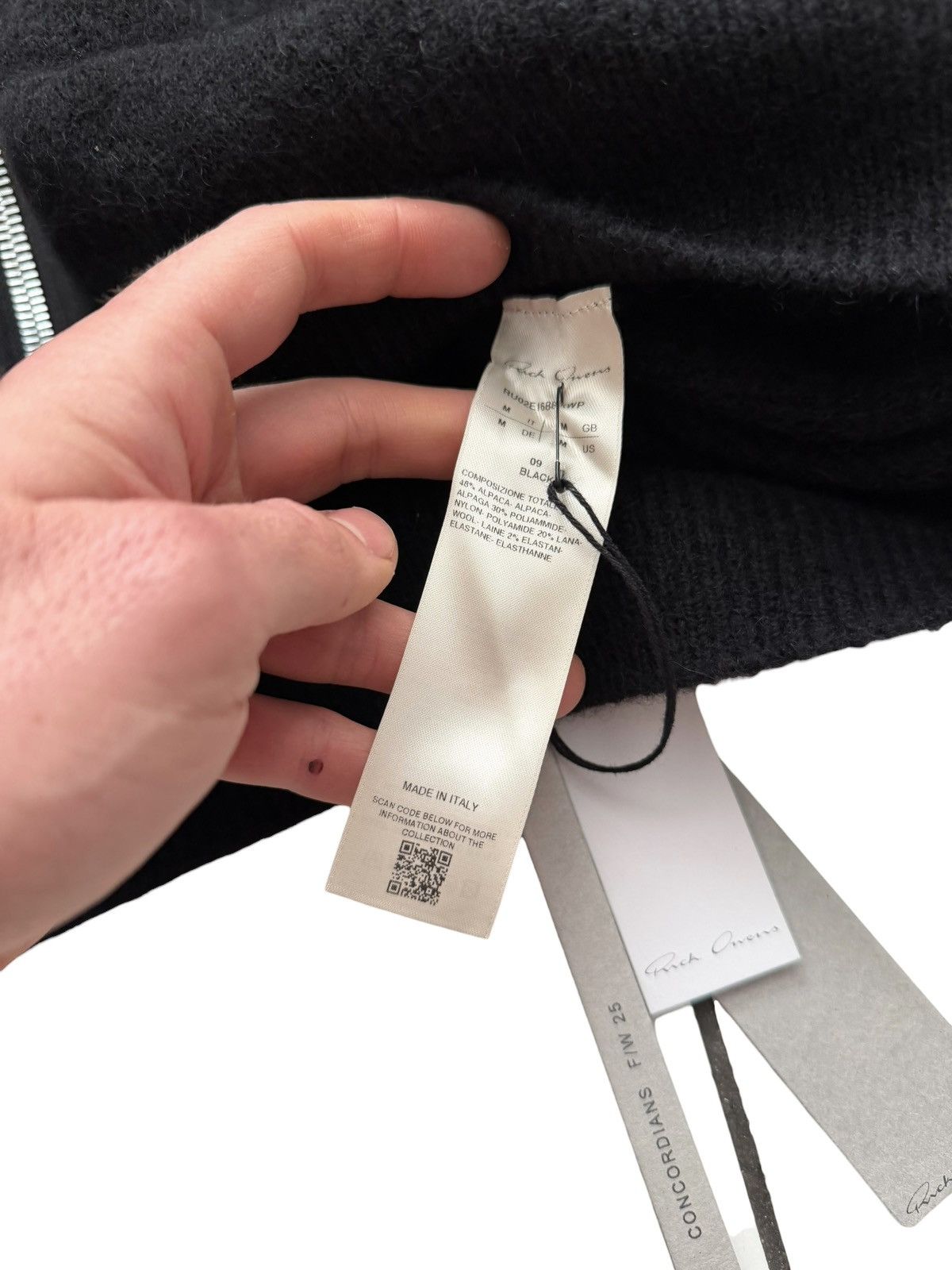 Rick Owens $3,800 2025 Concordians ALPACA Big Gimp Zip Hoodie Size US M / EU 48-50 / 2 - 12 Thumbnail
