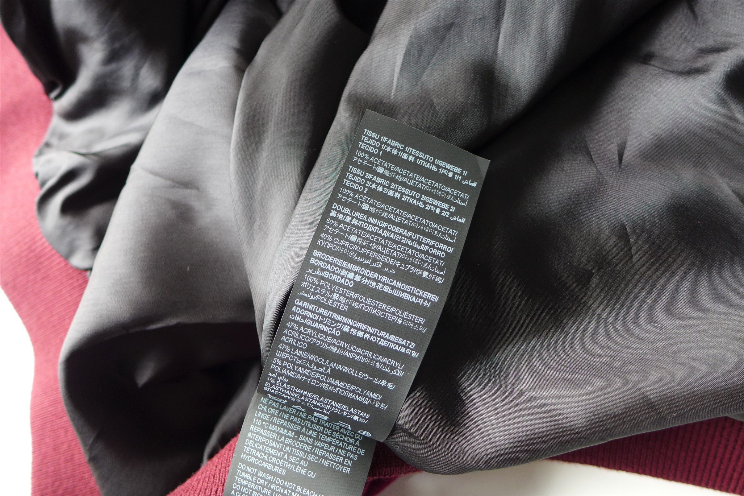 Saint Laurent Paris Size 48 - Saint Laurent Track Jacket - Burgundy Satin Size US M / EU 48-50 / 2 - 14 Thumbnail
