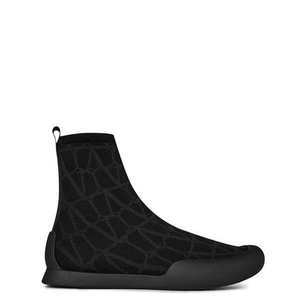 o1g2r1mq0824 Print Sock High Top in Nero