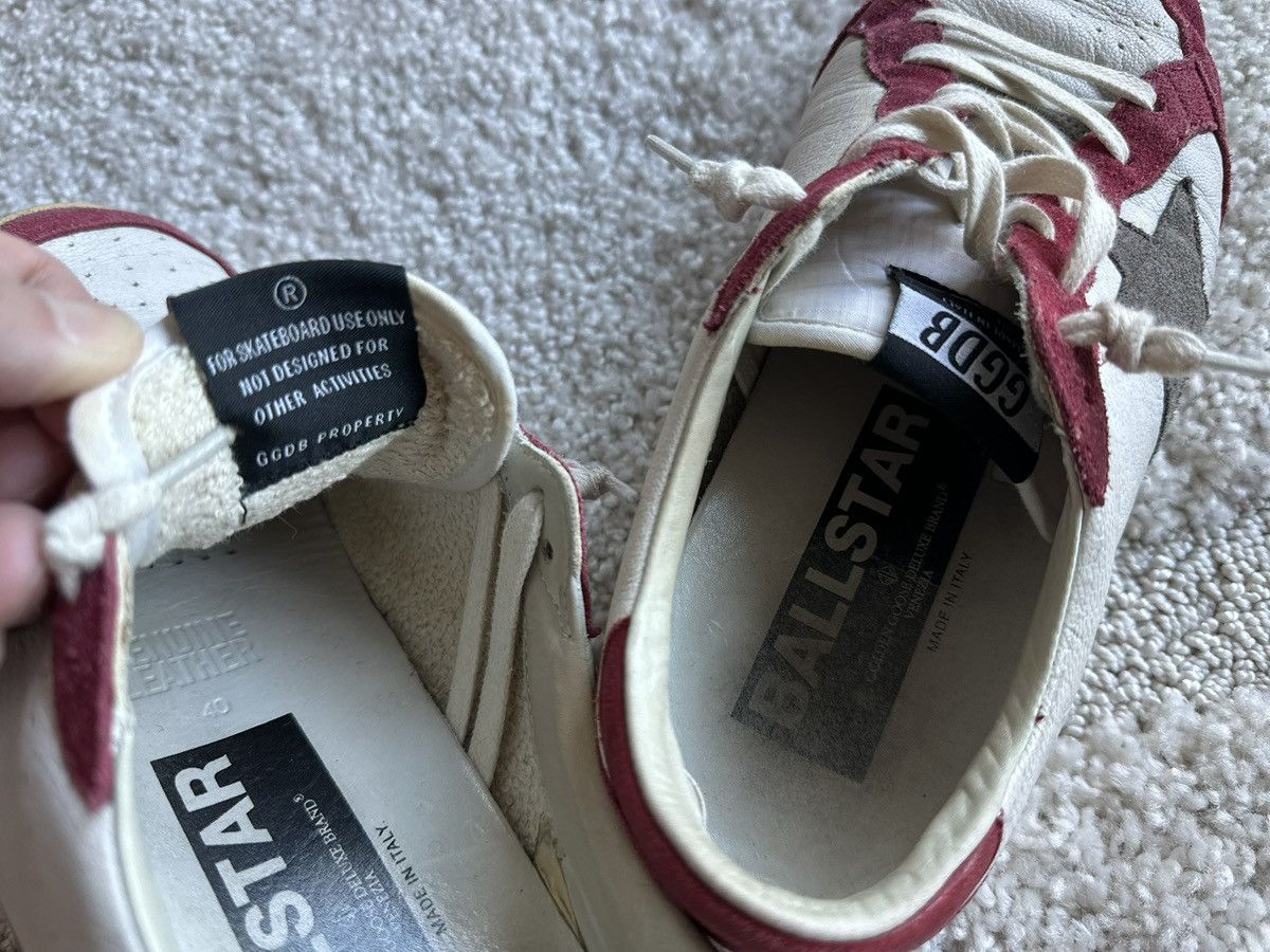 Golden Goose Golden Goose Ball Star Sneaker Red/White Leather sz 40 worn Size US 10 / IT 40 - 4 Thumbnail