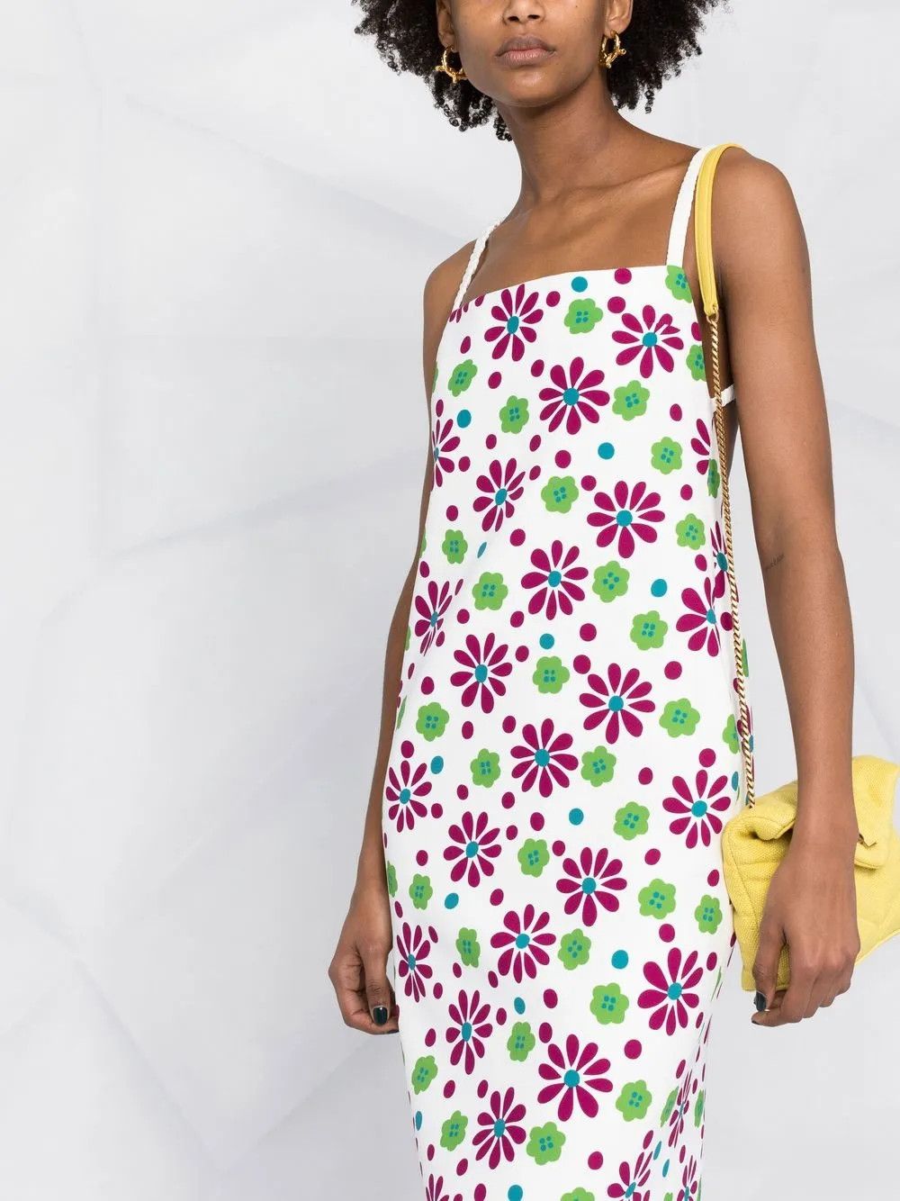 Saint Laurent Paris o1y0126 Midi Dress in Multicolor Size M / US 6-8 / IT 42-44 - 2 Thumbnail