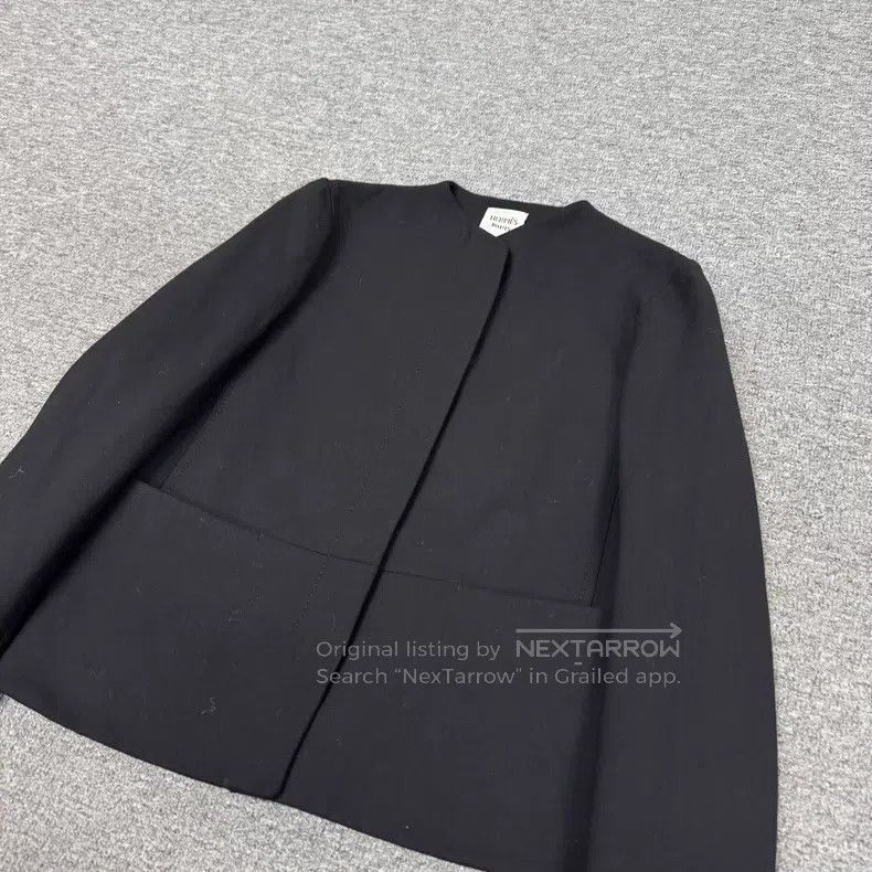 Hermes Hermes Collarless Wool Blazer Size XXS / US 00 / IT 34 - 3 Thumbnail