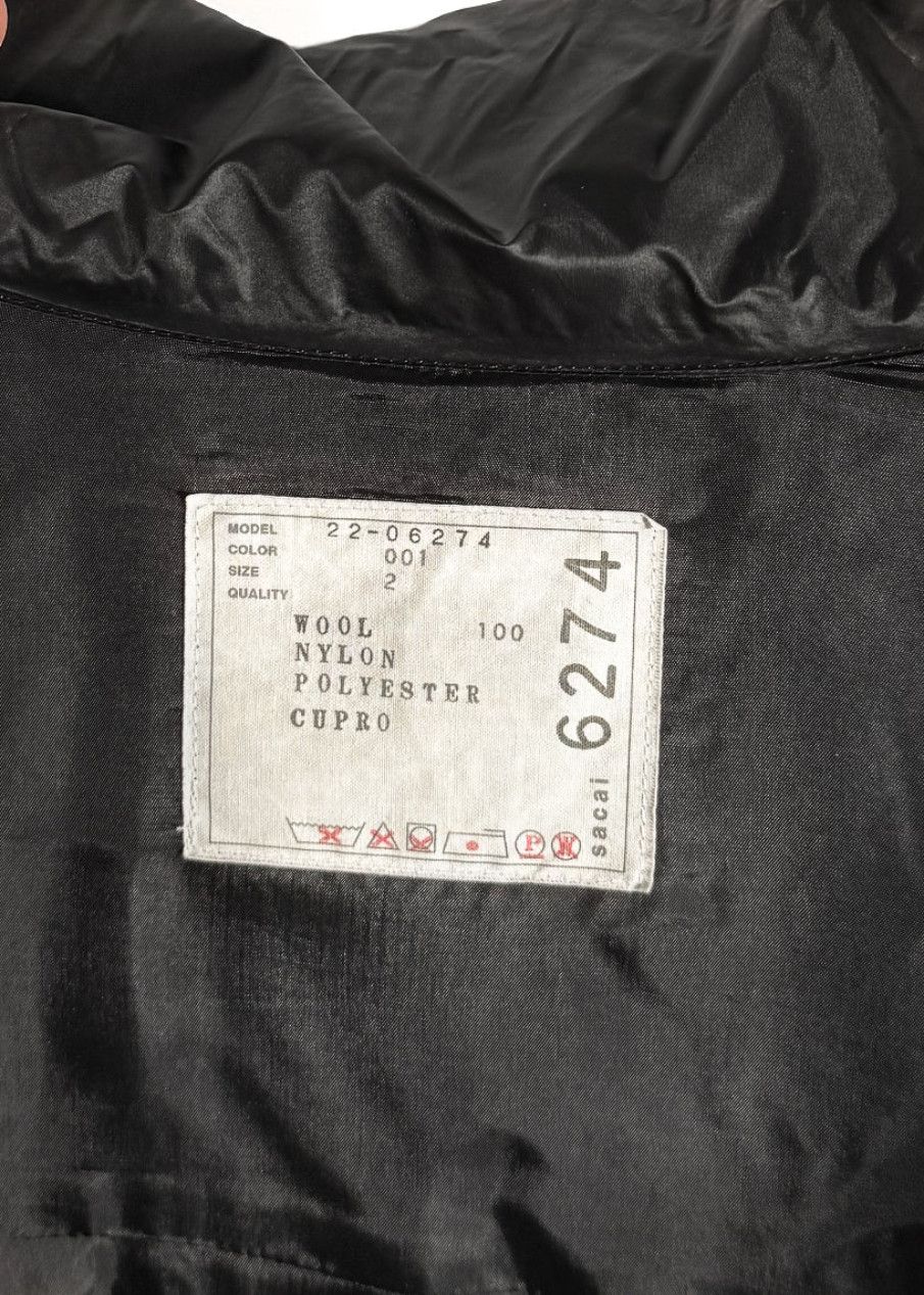 Sacai Sacai Black Wool Nylon Padded Jacket - 2 JP Size M / US 6-8 / IT 42-44 - 6 Thumbnail