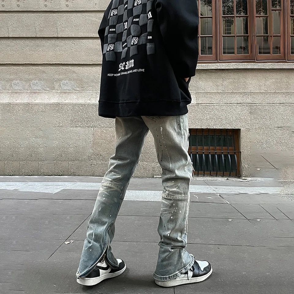 Denime × Japanese Brand Skinny Jeans Men Graphic Ripped Denim Pants Size US 30 / EU 46 - 6 Thumbnail