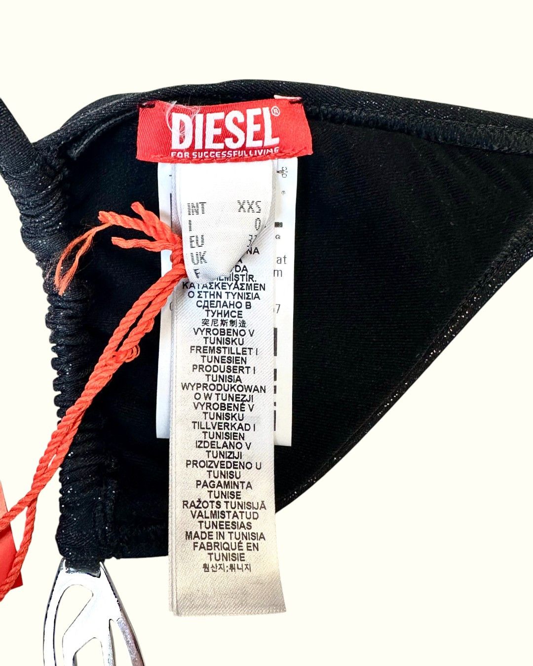Diesel Diesel Y2K metallic Black Bikini Top XXS Silver Logo Size XXS / US 00 / IT 34 - 6 Thumbnail