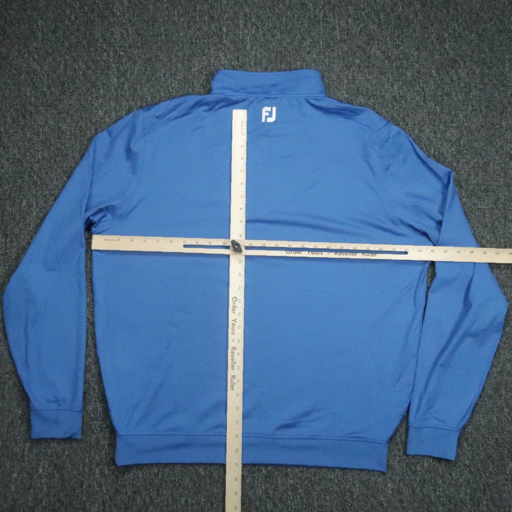 Footjoy FootJoy Pullover Mens XL Blue 1/4 Zip Performance Golf Long Sleeve Mock Neck Stand-Up Collar Casual Activewear Size US XL / EU 56 / 4 - 7 Thumbnail
