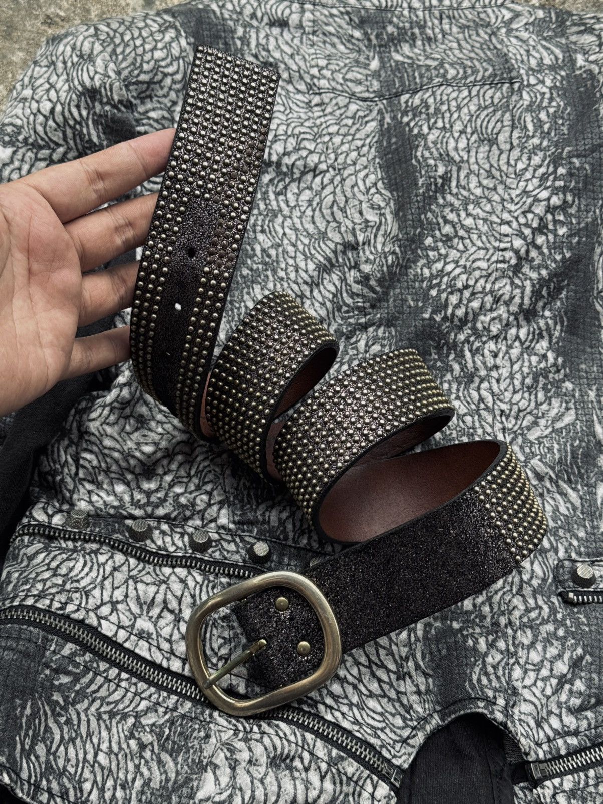 Hysteric Glamour Leather Belt Studded Japanese Styled Size ONE SIZE - 2 Thumbnail