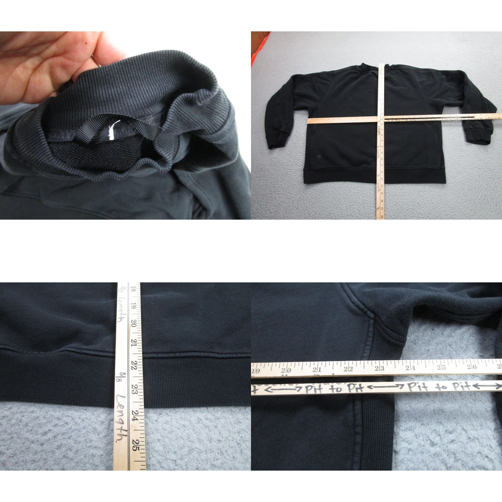 Lululemon Lululemon Sweatshirt Womens 12 Black Crewneck Pullover Raglan Zip Pocket Size XL / US 12-14 / IT 48-50 - 8 Thumbnail