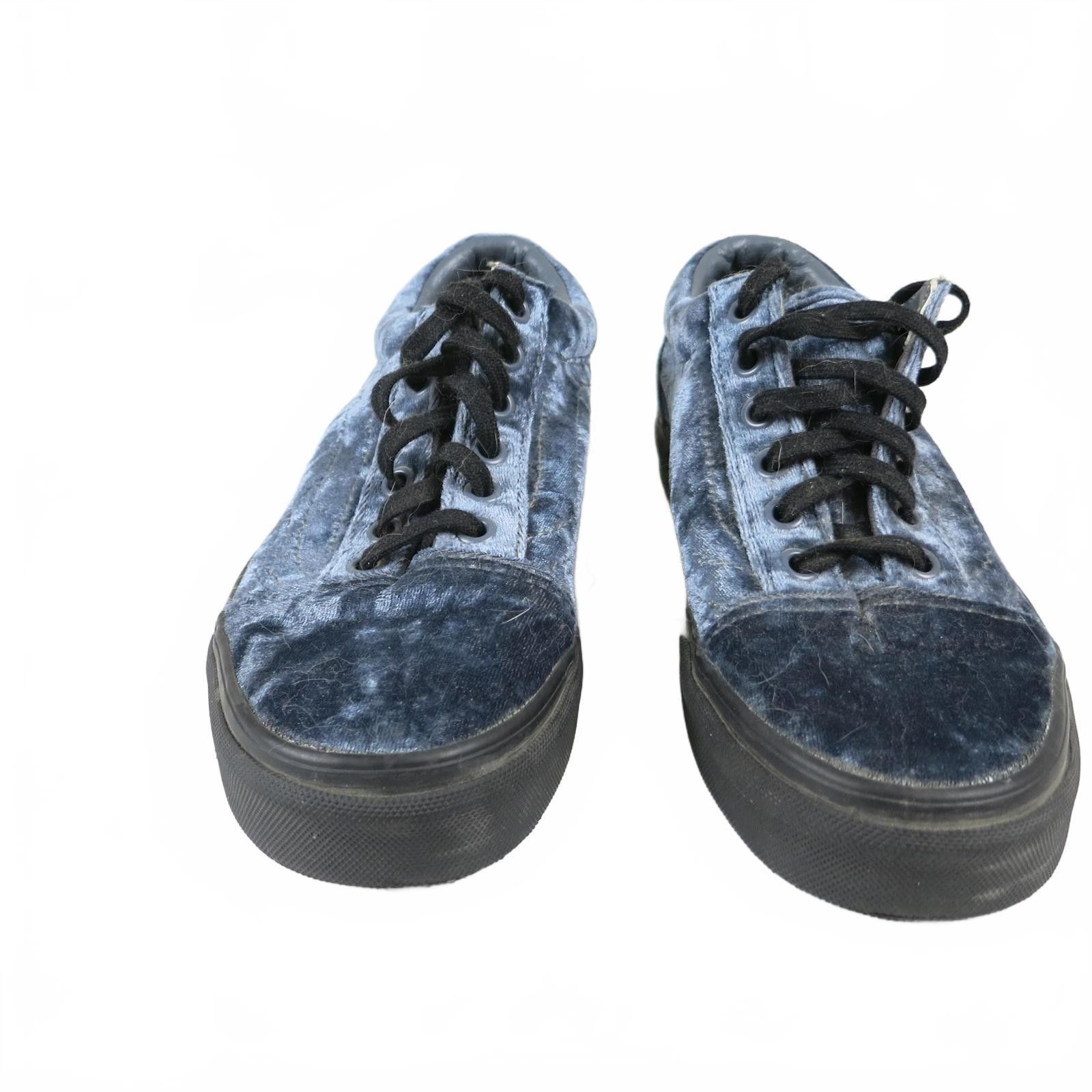 Vans Women's 5 Vans Old Skool Grey-Black Velvet Sneakers Size US 5 / IT 35 - 2 Thumbnail