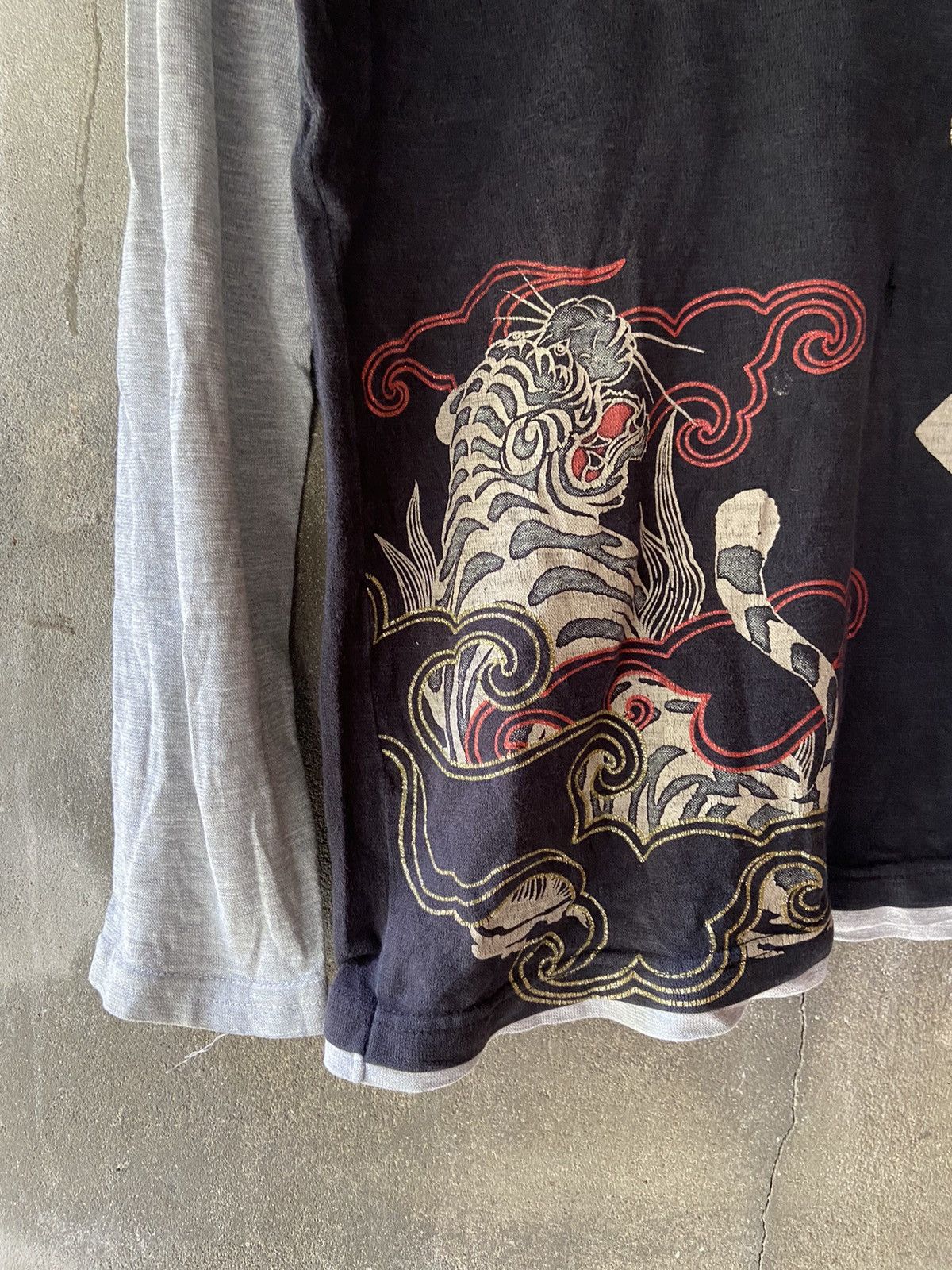 Japanese Brand SPACE OPERA DRAGON DOUBLE LAYER DISTRESSED LONG SLEEVE Size US M / EU 48-50 / 2 - 8 Thumbnail