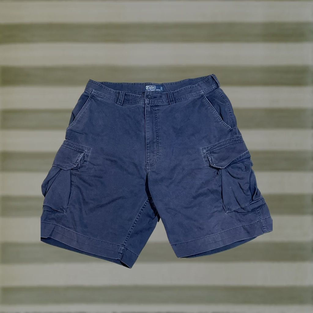 Polo Ralph Lauren VINTAGE Polo Ralph Lauren Shorts Mens 36 Dark Blue Streetwear Y2K Cargo Chino Size US M / EU 48-50 / 2 - 1 Thumbnail
