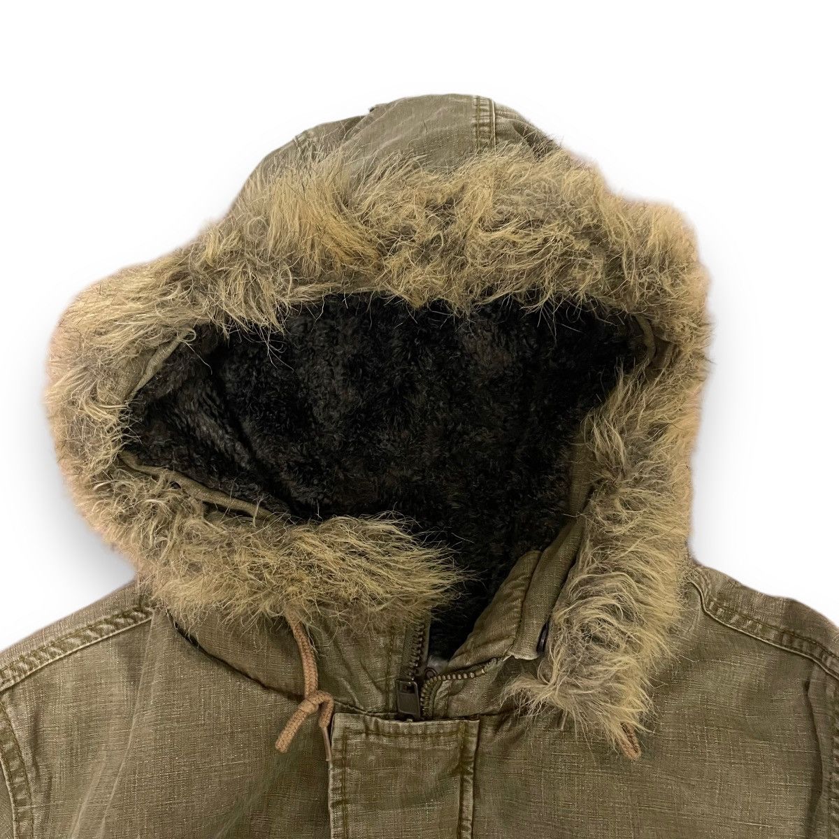 14th Addiction × Johnbull × Le Grande Bleu (L.G.B.) 🇯🇵 VINTAGE JOHN BULL MILITARY FUR SHERPA JACKET Size US L / EU 52-54 / 3 - 7 Thumbnail