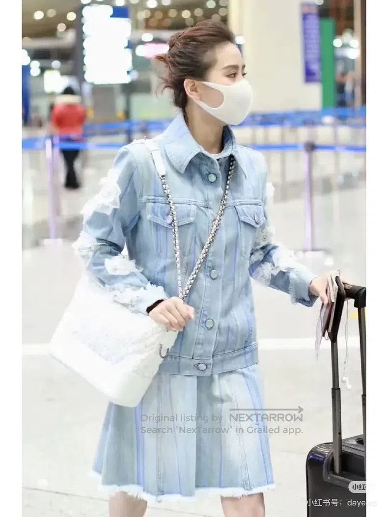 Chanel Chanel Waterfall series camelia denim jacket Size S / US 4 / IT 40 - 8 Thumbnail
