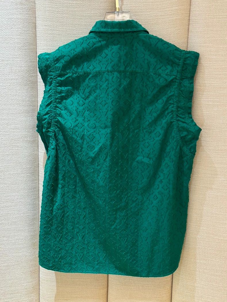 Louis Vuitton louis vuitton Green full logo sleeveless shirt Size XS / US 0-2 / IT 36-38 - 7 Thumbnail