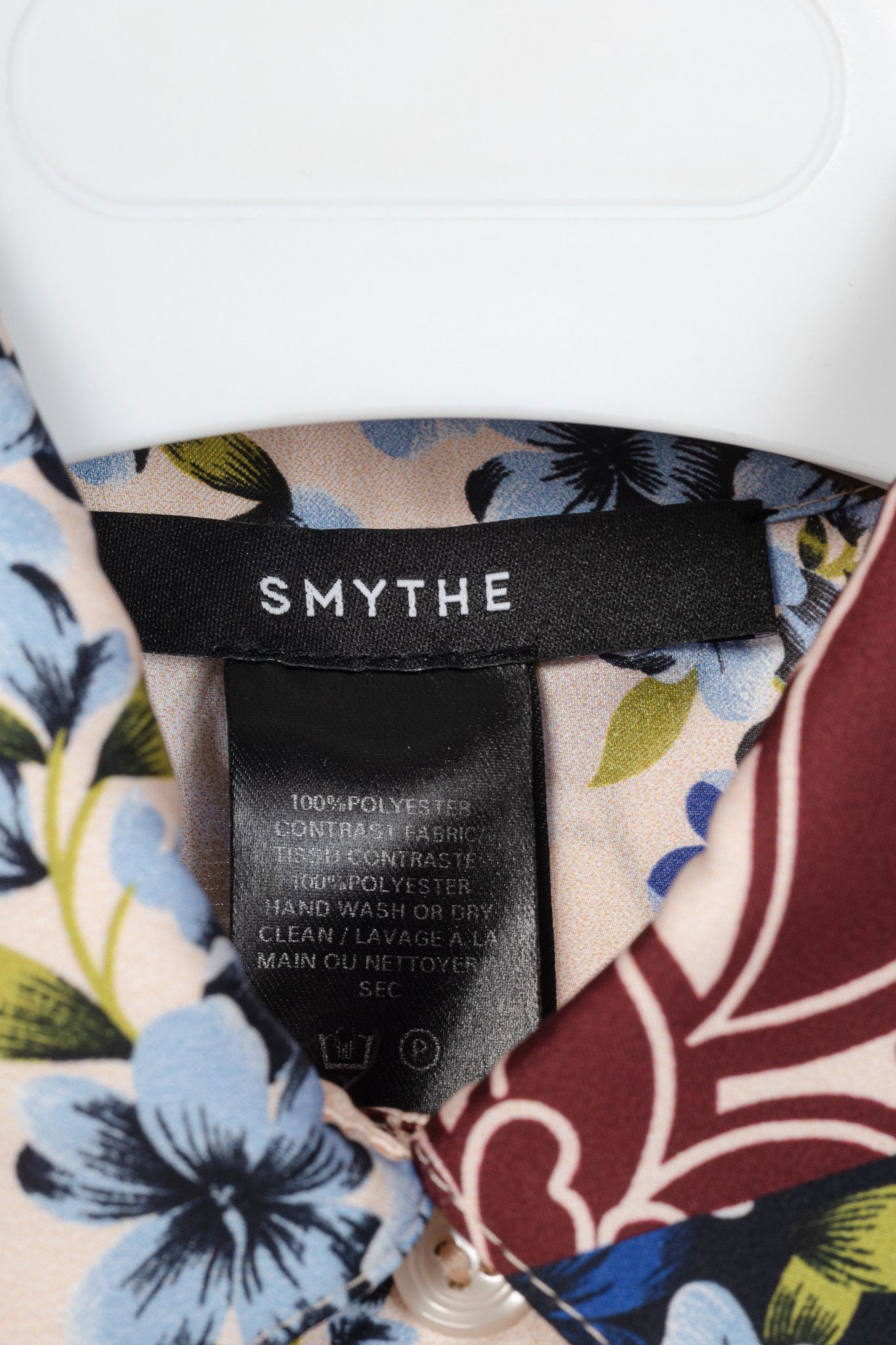 SMYTHE Smythe Multi Scarf Floral Print Belted Satin Shirt Dress Size XS / US 0-2 / IT 36-38 - 4 Thumbnail