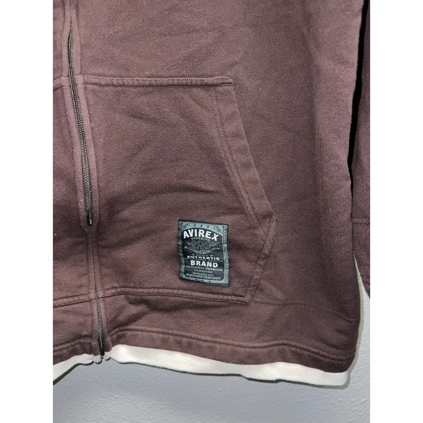 Vintage Vintage Avirex Brown Hoodie Full Zip Waffle Knit VTG 3XL Size US XXL / EU 58 / 5 - 4 Thumbnail