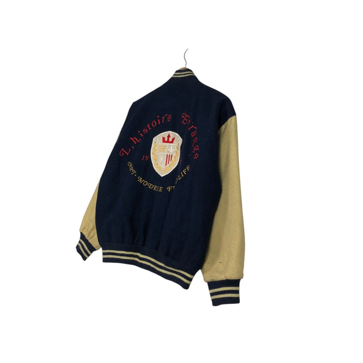 Vintage 🔥VINTAGE WOOL VARSITY JACKET WONDERSTORY ISSEY MIYAKE Size US M / EU 48-50 / 2 - 14 Thumbnail