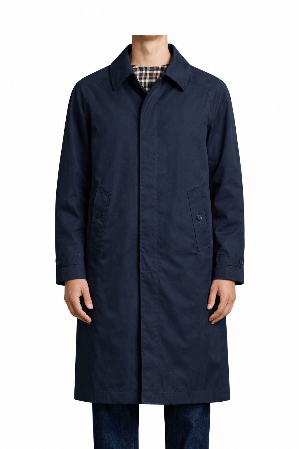 Burberry Burberrys Vintage 90’s Trench Coat Jacket Navy Size US XL / EU 56 / 4 - 1 Thumbnail