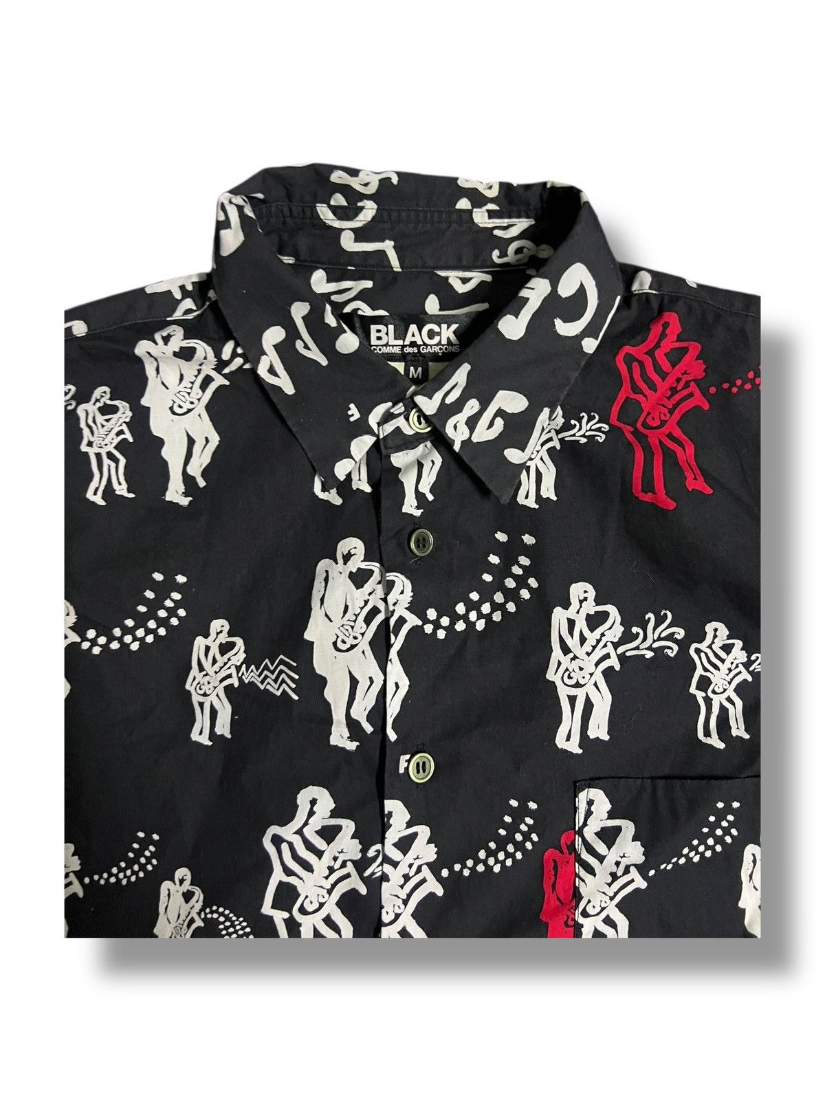 Comme des Garcons Black BLACK COMME des GARÇONS Short Sleeve Shirt Button Up Size US M / EU 48-50 / 2 - 3 Thumbnail