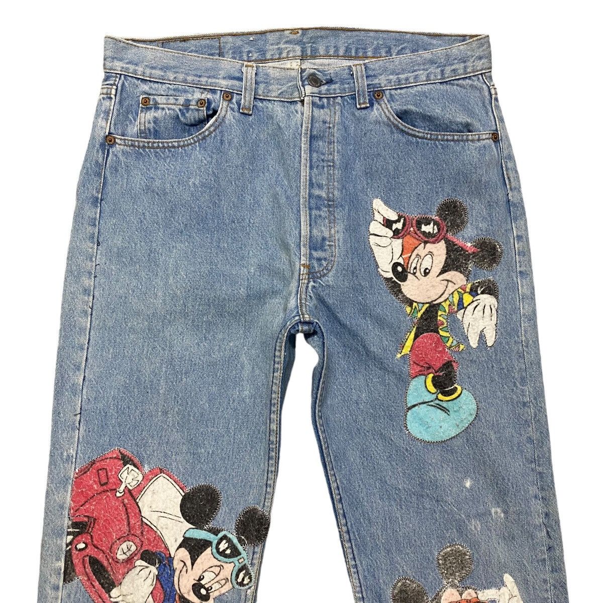Levi's Vintage 90s Mickey X Levis 501 Lightwash Jeans Size US 33 - 3 Thumbnail