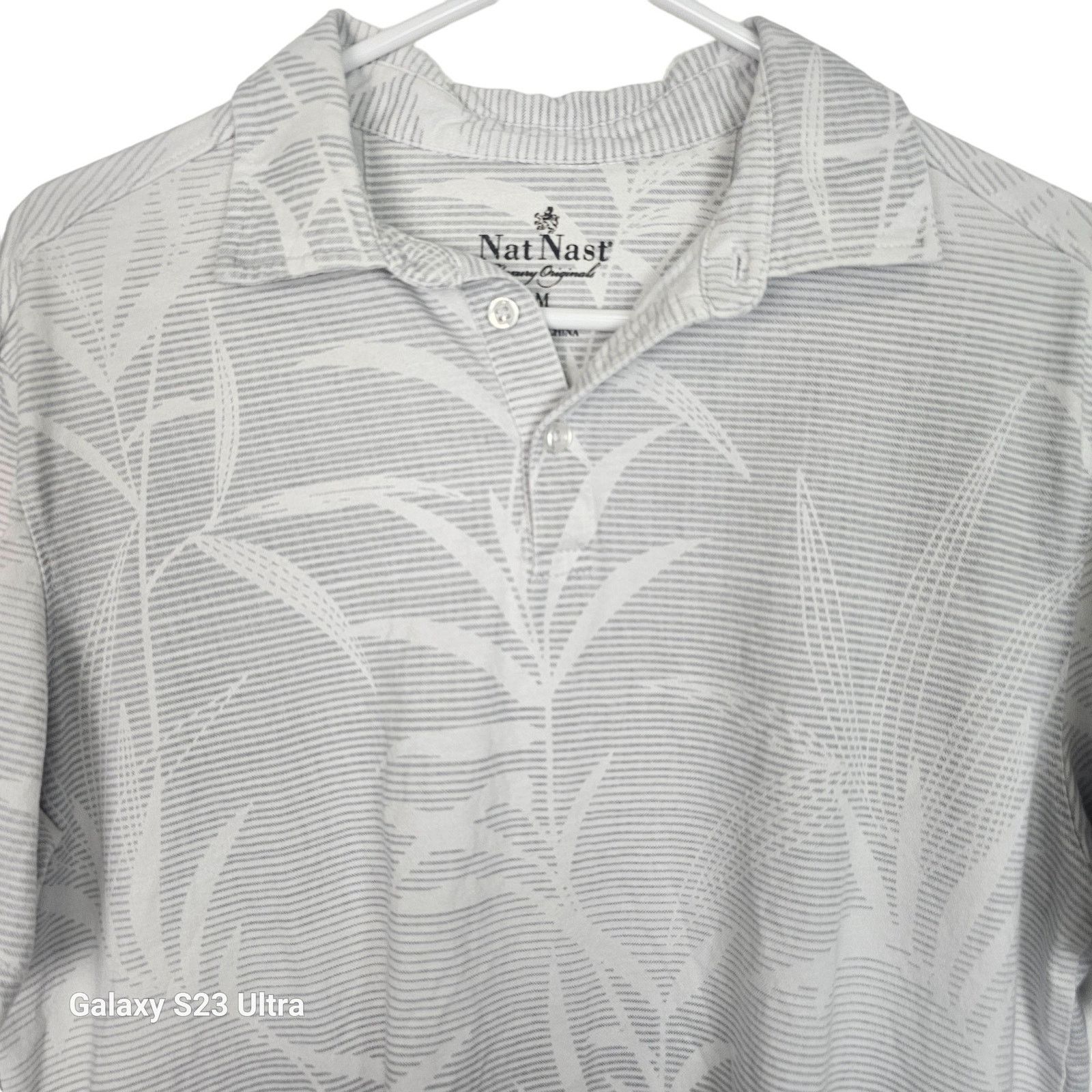 Nat Nast Nat Nast Men Palm Print Polo Shirt M Striped Hawaiian Resort Size US M / EU 48-50 / 2 - 2 Thumbnail