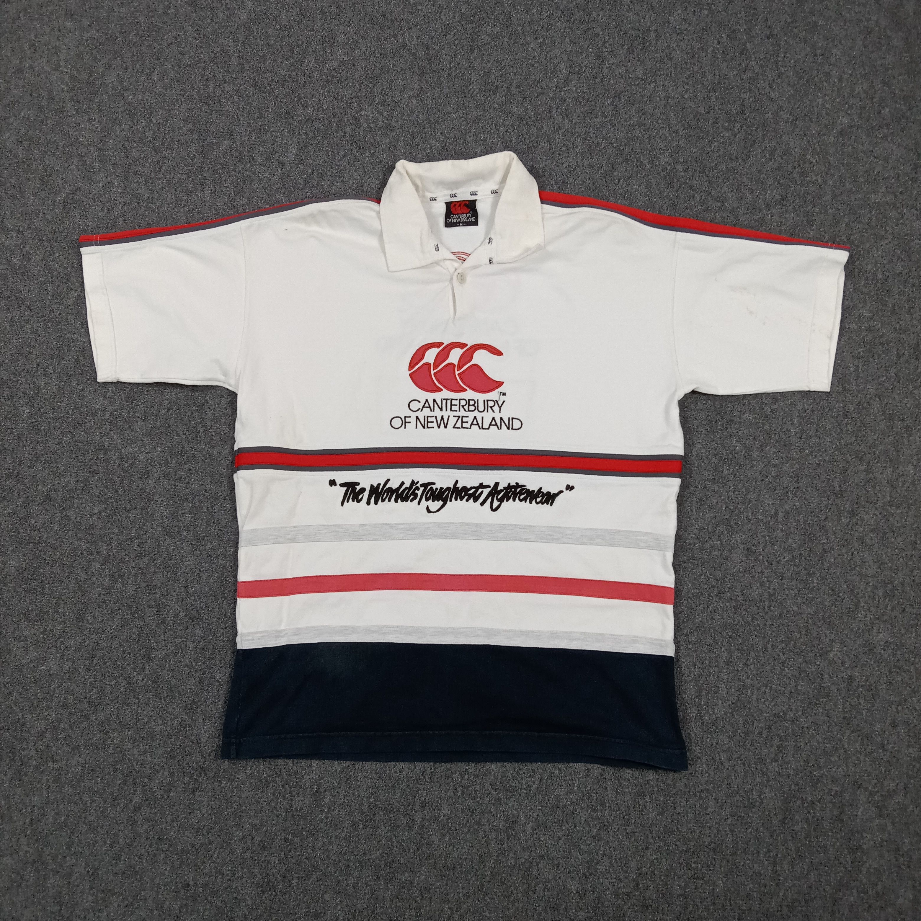 Canterbury of New Zealand Vintage Canterbury of New Zealand Striped Polo Shirt E1A30 Size US XL / EU 56 / 4 - 1 Thumbnail