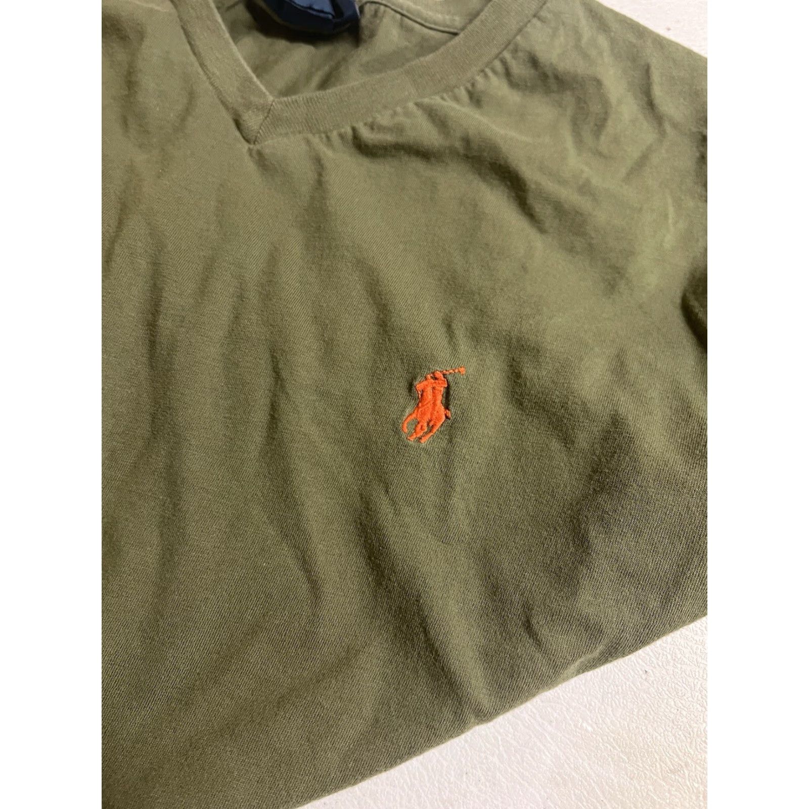 Polo Ralph Lauren VINTAGE Mens Polo Ralph Lauren V-Neck T Shirt Green Size M Short Sleeve Cotton Single Stitch Polo Ralph Lauren Mens Womens? Size US M / EU 48-50 / 2 - 5 Thumbnail