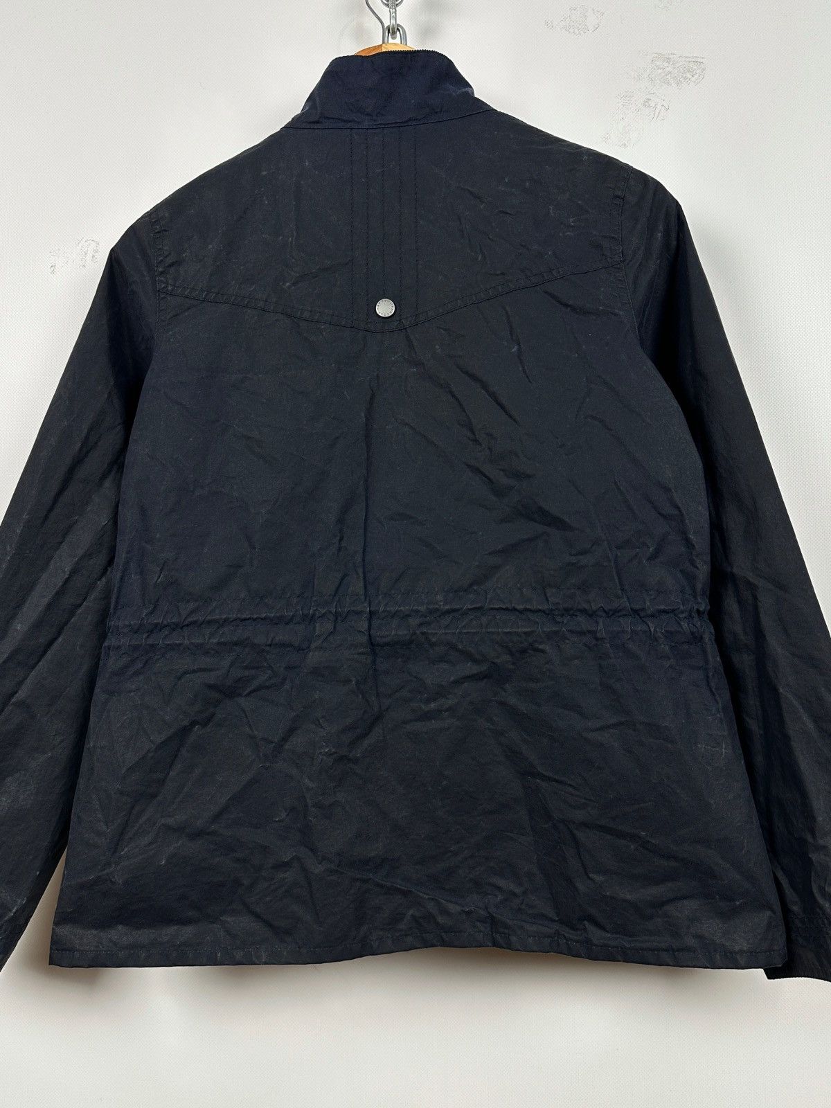 Barbour Barbour Navy Blue Waxed Dover Lightweight Jacket Size S / US 4 / IT 40 - 19 Thumbnail