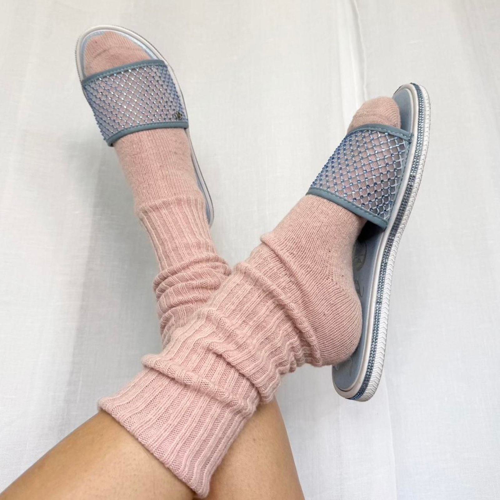 Juicy Couture ✿ y2k juicy couture mesh rhinestone slide sandals ⋆ Size US 9.5 / IT 39.5 - 4 Thumbnail