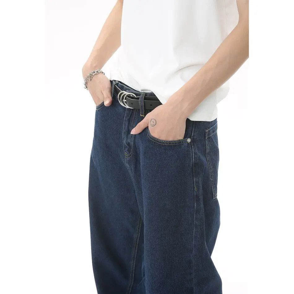 Japanese Brand Retro loose straight leg wide leg jeans Size US 32 / EU 48 - 2 Thumbnail