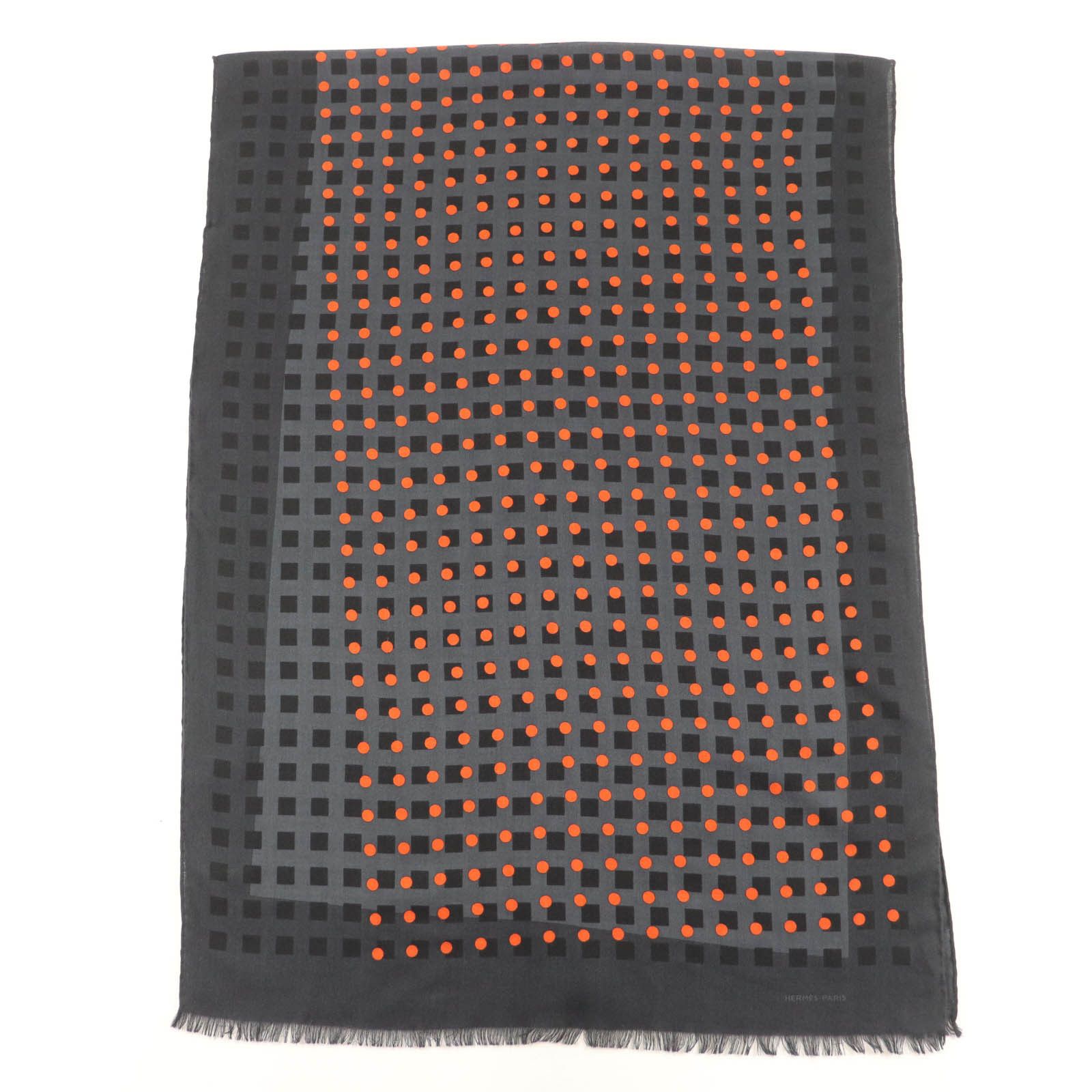 Hermes Hermes Hermes Stall Dot Large Cashmere Shawl Natural Material Shawl DUTY FREE for USA Size ONE SIZE - 1 Thumbnail