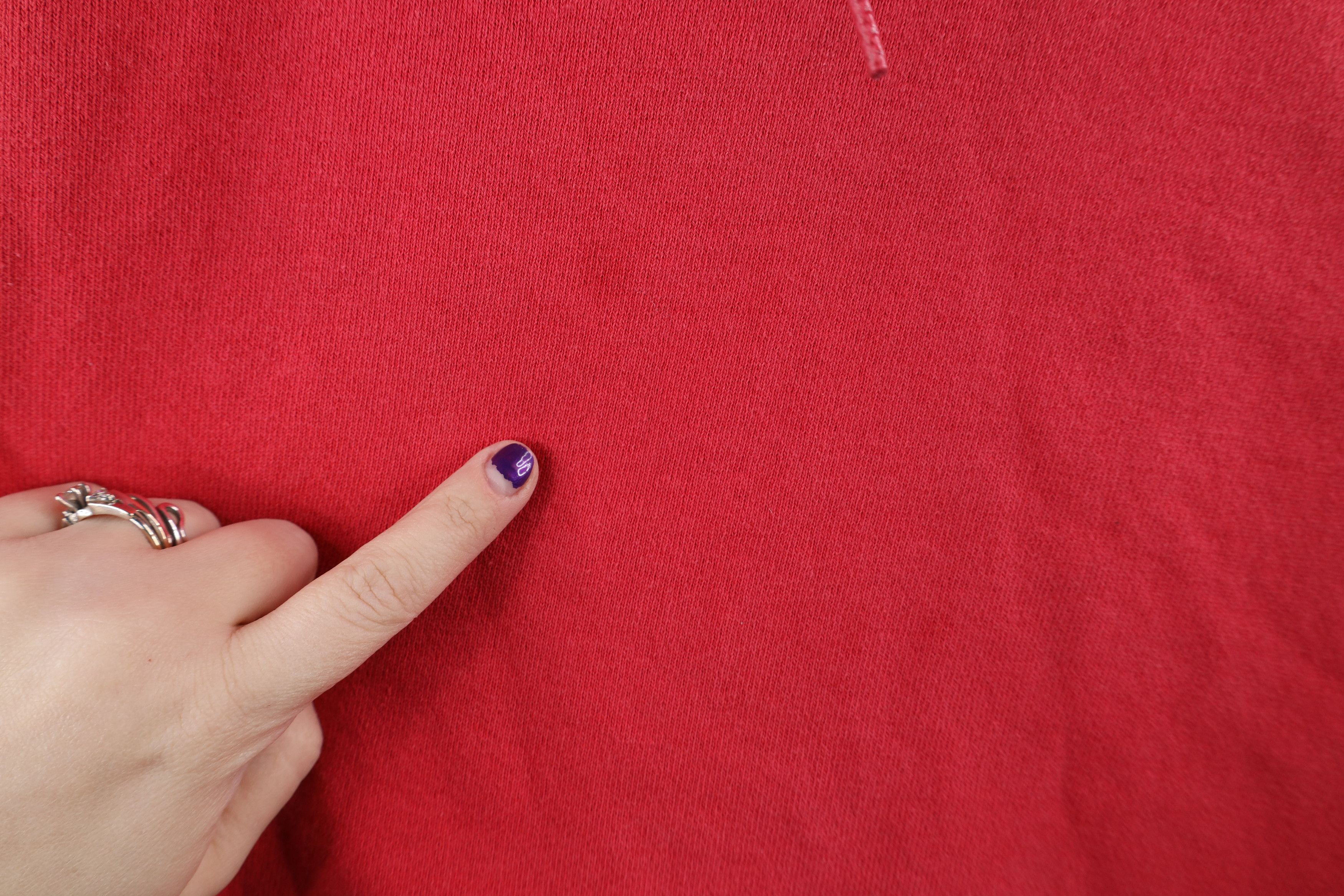 Vintage Vintage 90s Streetwear Faded Blank Hoodie Sweatshirt Red Size US XL / EU 56 / 4 - 5 Thumbnail