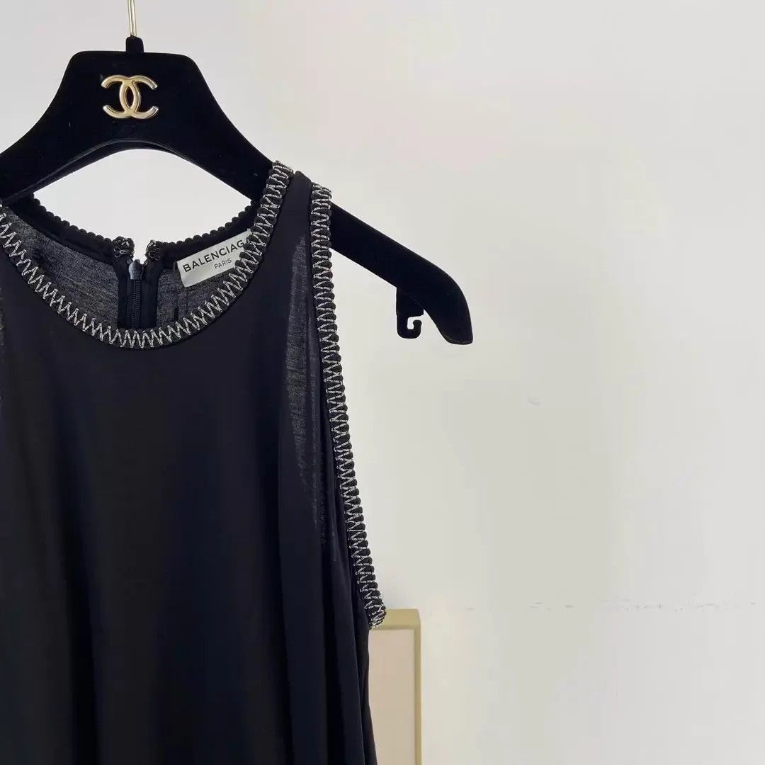 Balenciaga Balenciaga Black Sleeveless M Dress Size M / US 6-8 / IT 42-44 - 3 Thumbnail