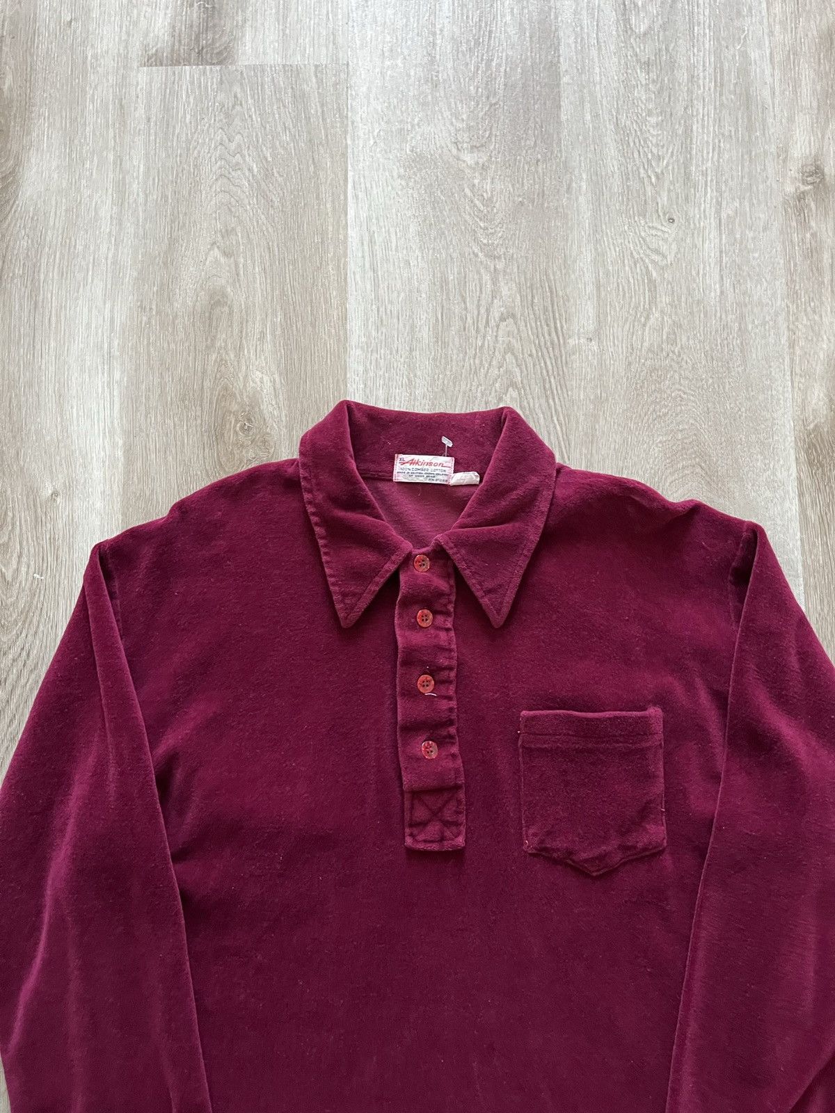 Vintage 50s/60s Vintage Atkinson Polo Velvet Longsleeve Size US L / EU 52-54 / 3 - 4 Thumbnail