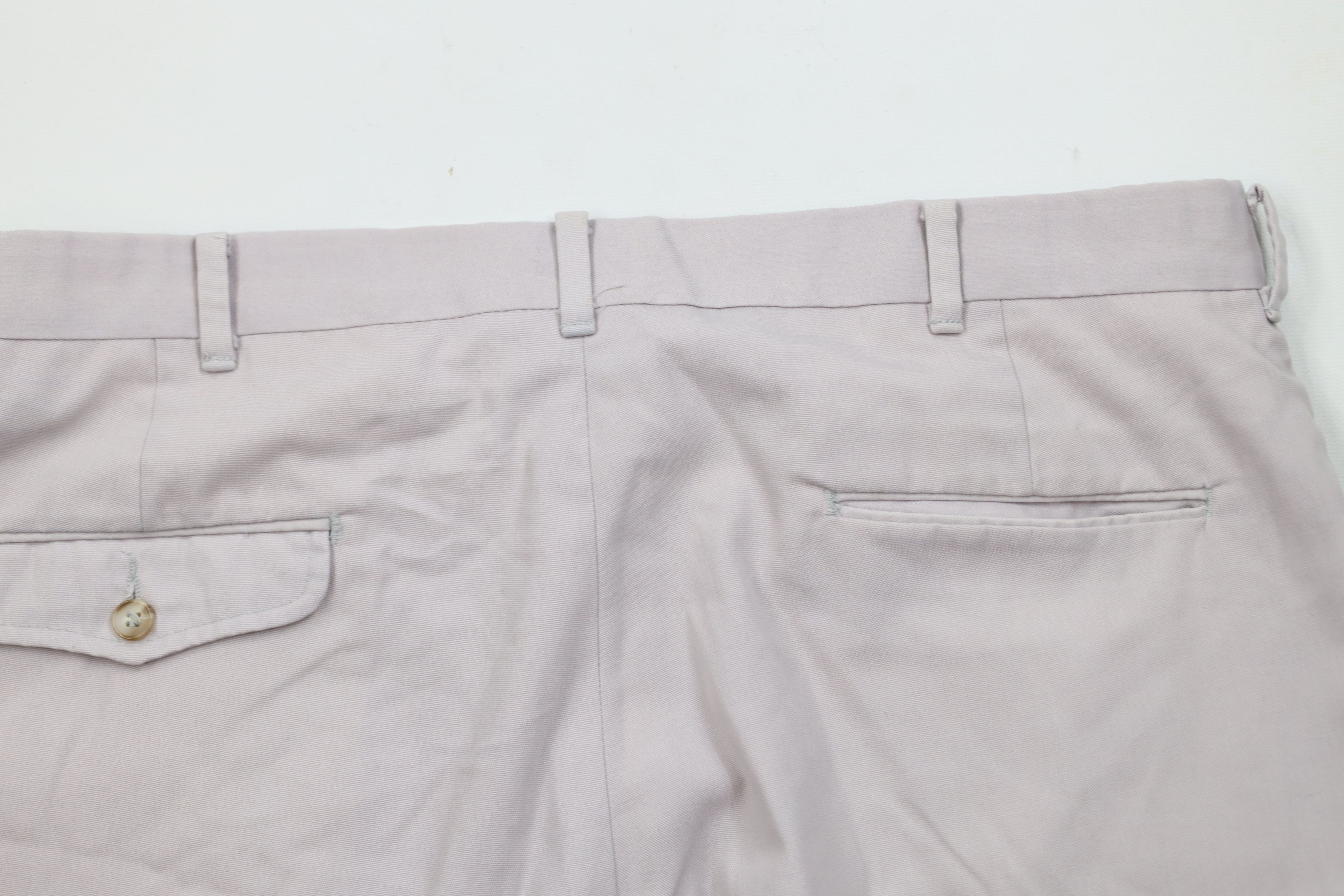 Vintage Vintage 70s Streetwear Above Knee Chino Shorts Light Purple Size US 36 / EU 52 - 10 Thumbnail