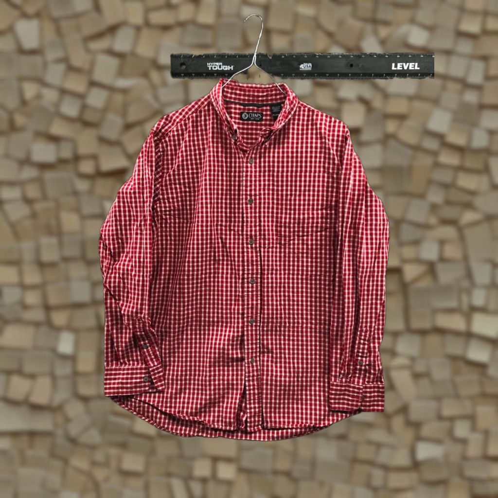 Chaps Chaps Shirt XL Mens Long Sleeve Button Down Collar Red Plaid Size US XL / EU 56 / 4 - 1 Thumbnail
