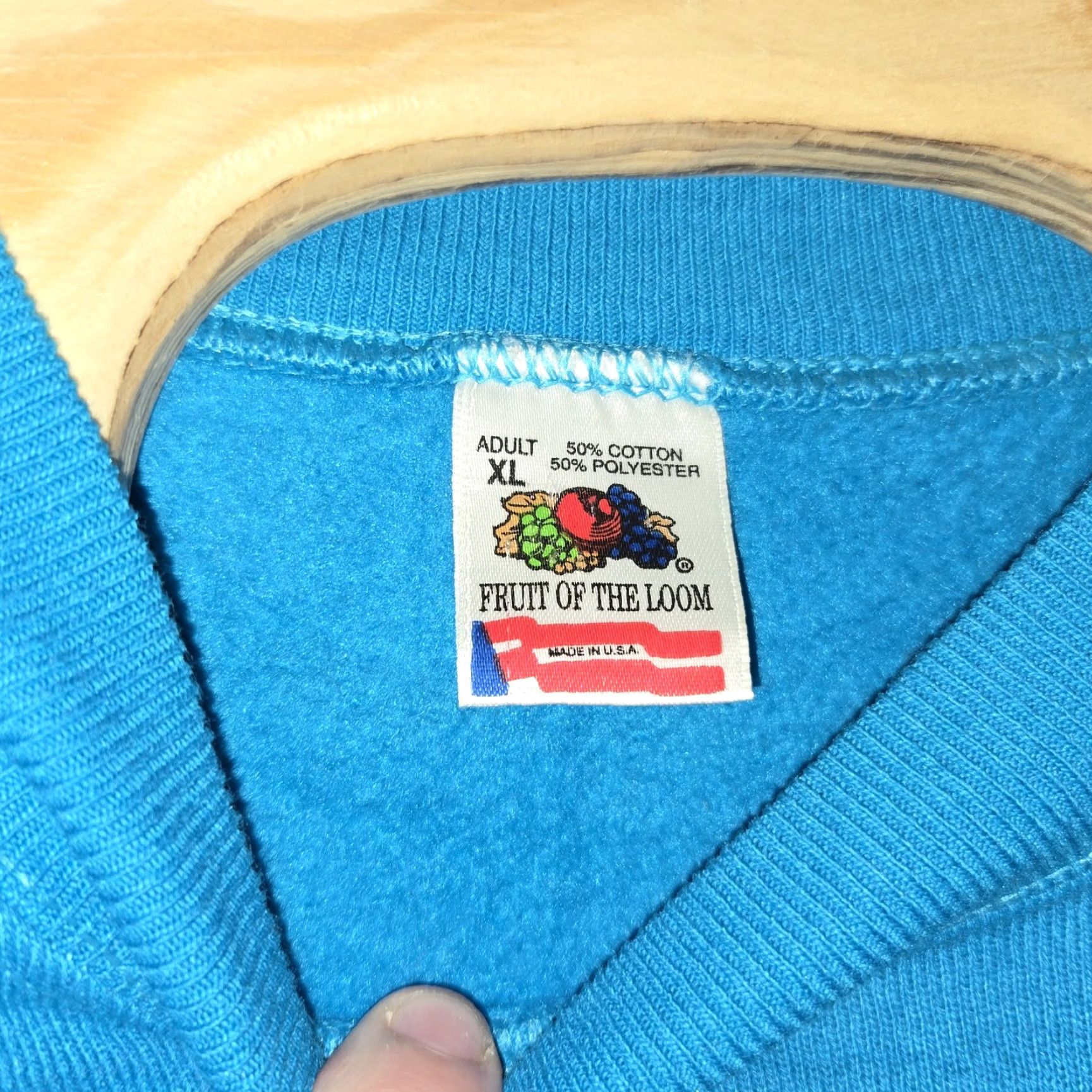 Fruit Of The Loom VINTAGE Tommy Hilfiger Sweatshirt Mens XL Blue Crewneck Pullover Tommy Sports 90s Size US XL / EU 56 / 4 - 4 Thumbnail