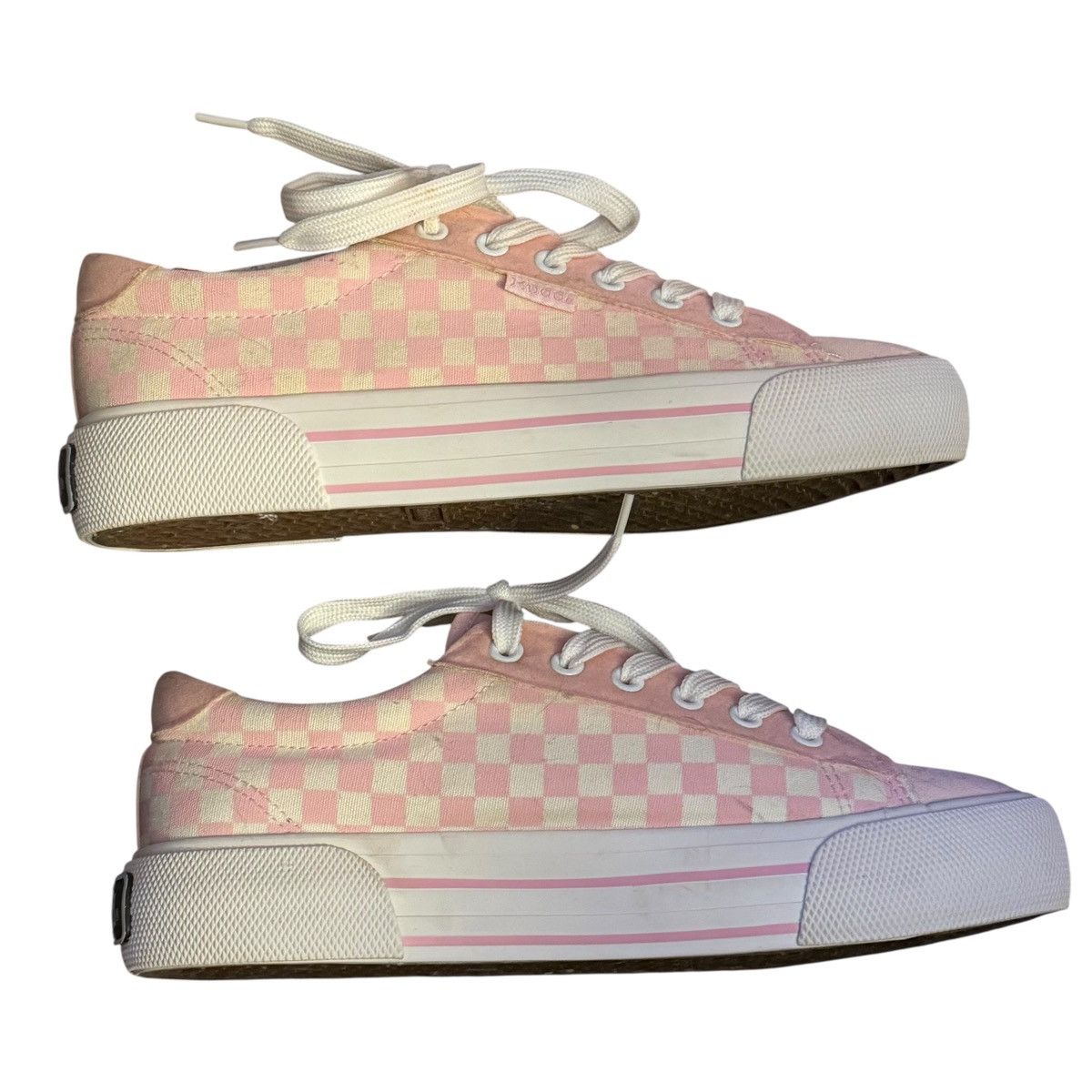Other Mudd Poppy pink and white checkered canvas sneakers Size US 9 / IT 39 - 3 Thumbnail