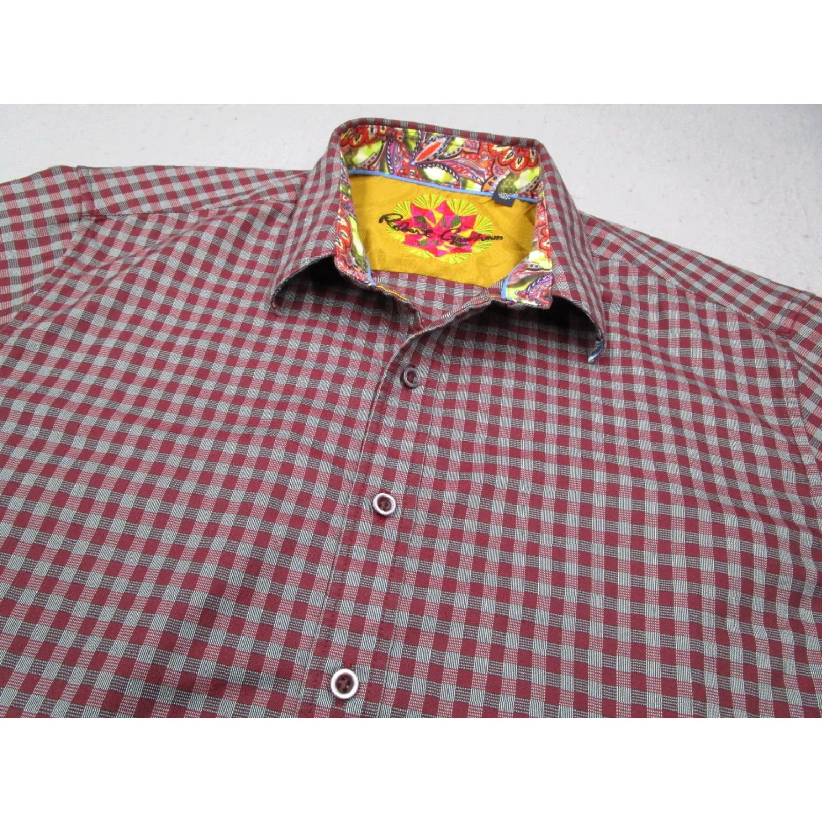 Robert Graham VINTAGE Robert Graham Dress Shirt Mens Large Long Sleeve Button Up Red Check Classic Cotton Modal Designer Casual Size US L / EU 52-54 / 3 - 2 Thumbnail