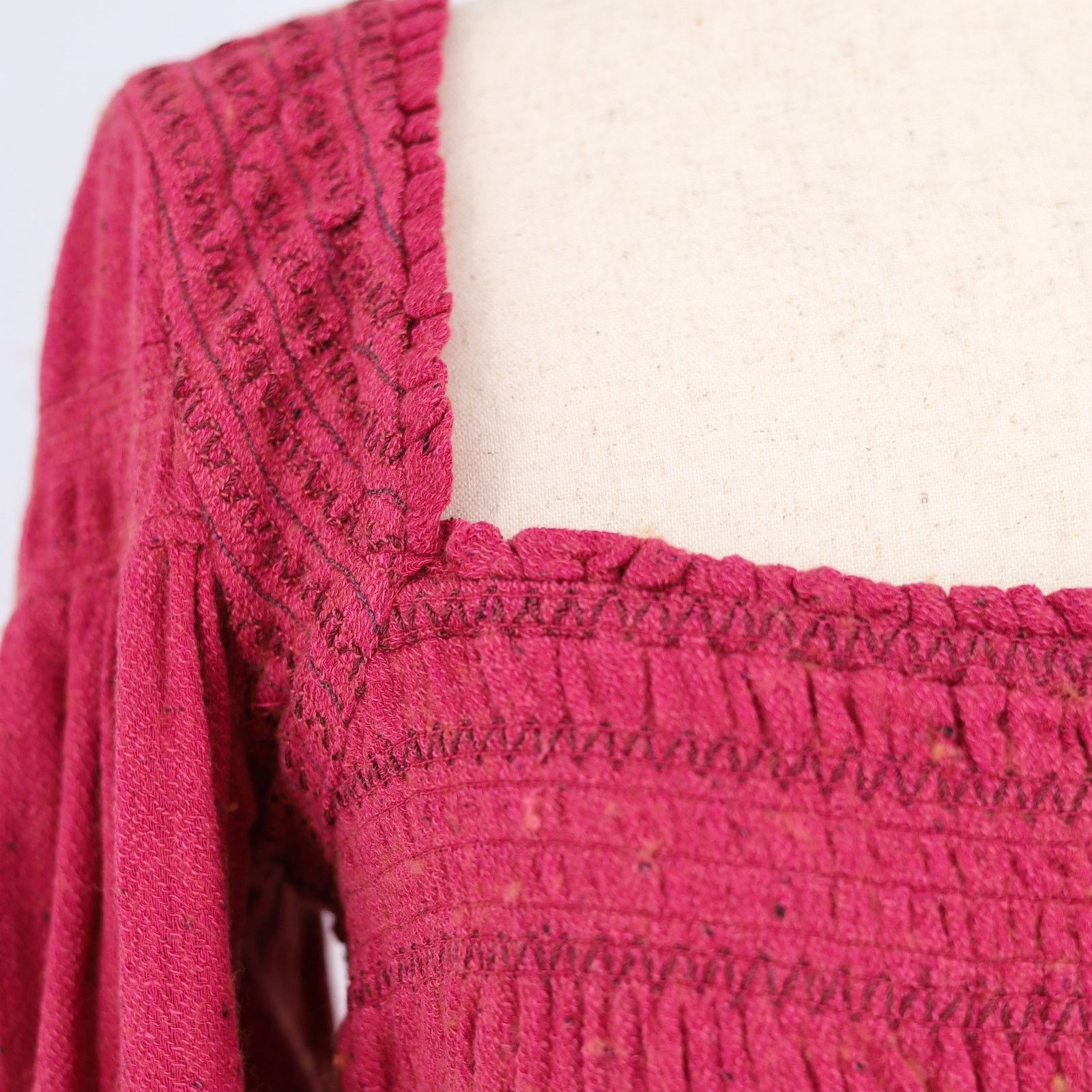 Free People Free People Women Rose Peasant Sleeve Bohemian Top Size M Size M / US 6-8 / IT 42-44 - 4 Thumbnail