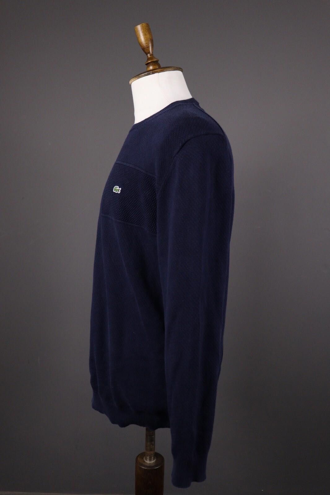 Lacoste Lacoste Blue Cotton Knit Sweater Size FR 6 / US XL Size US XL / EU 56 / 4 - 4 Thumbnail