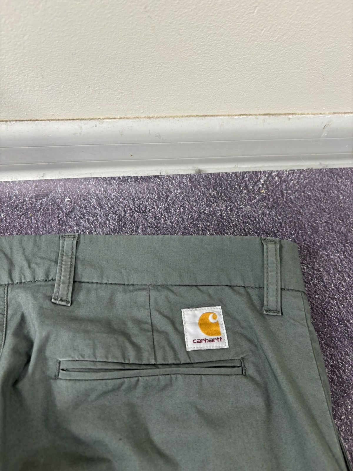 Carhartt Wip Carhartt WIP Men’s Olive Green Hype Sid Pants Size US 33 - 7 Thumbnail