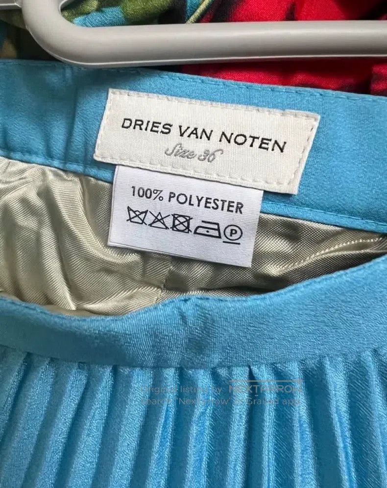 Dries Van Noten Dries Van Noten Runway-Style Silk Floral Pleated Skirt Size 35" - 4 Thumbnail